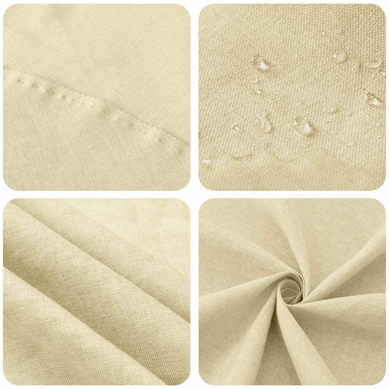Tovaglia da Tavolo Quadrato Bianco Crema 90 x 90 cm