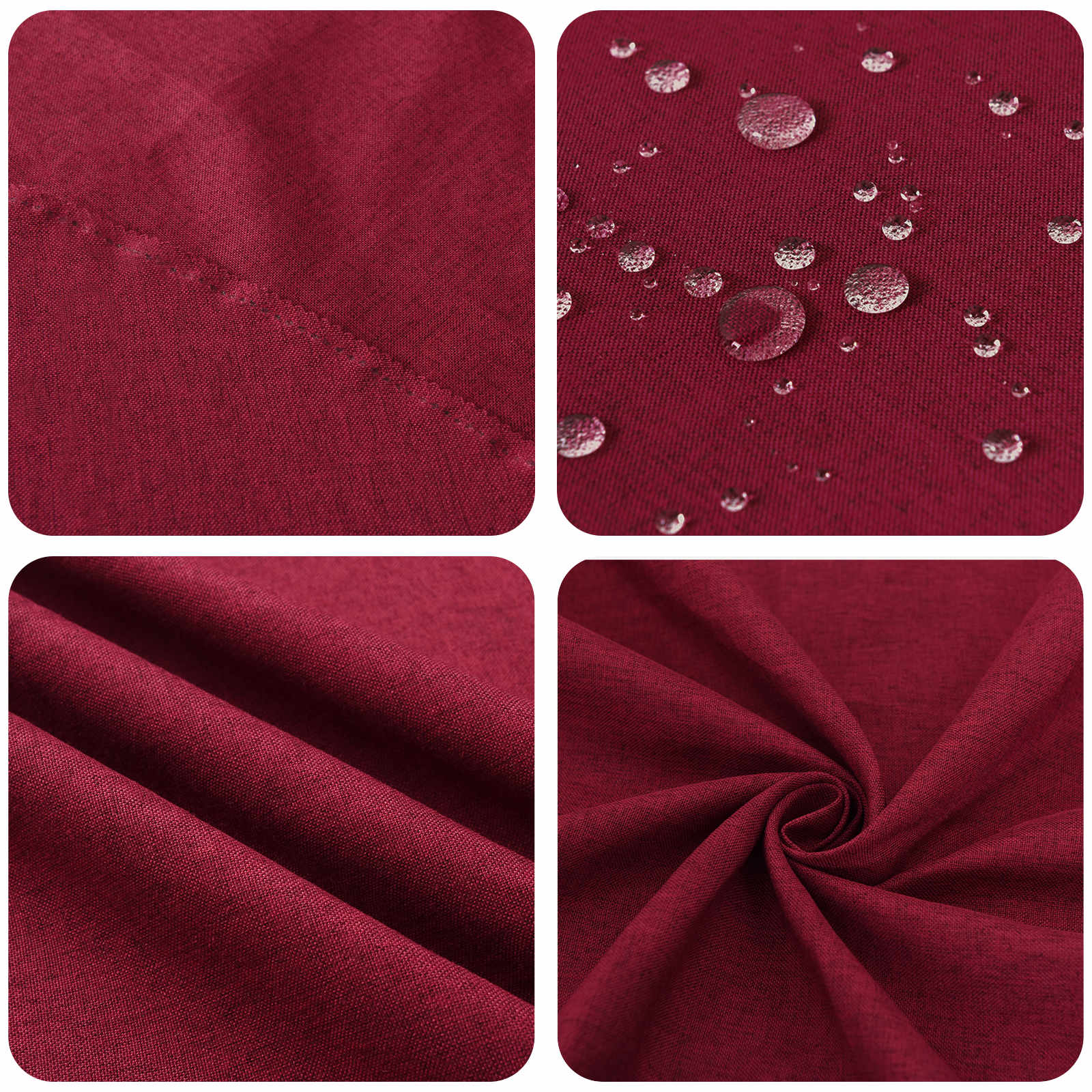 Tovaglia da Tavolo Quadrato Rosso Vino 90 x 90 cm