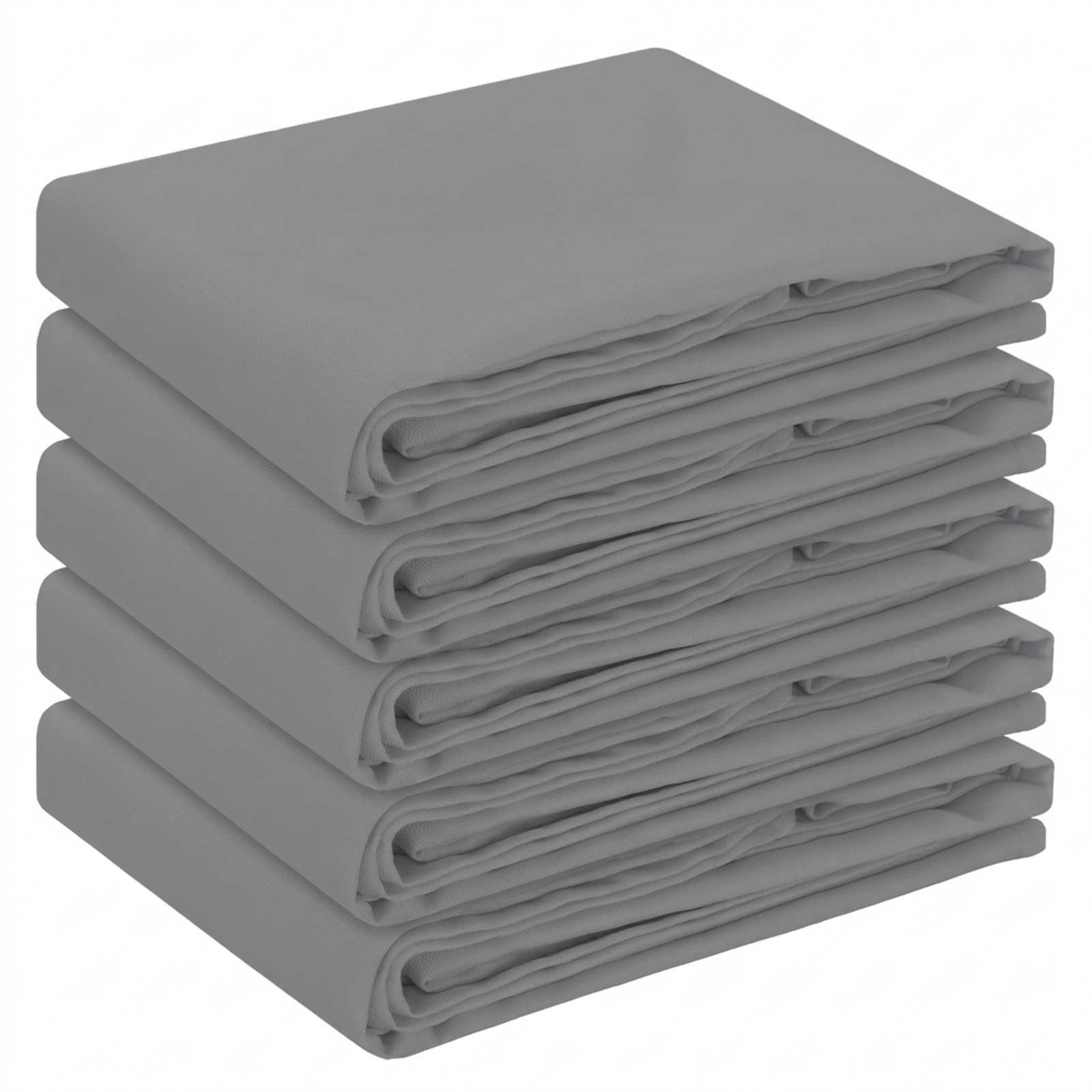 Tovaglia da Tavolo 5 pz Grigio Chiaro 140 x 200 cm Poliestere