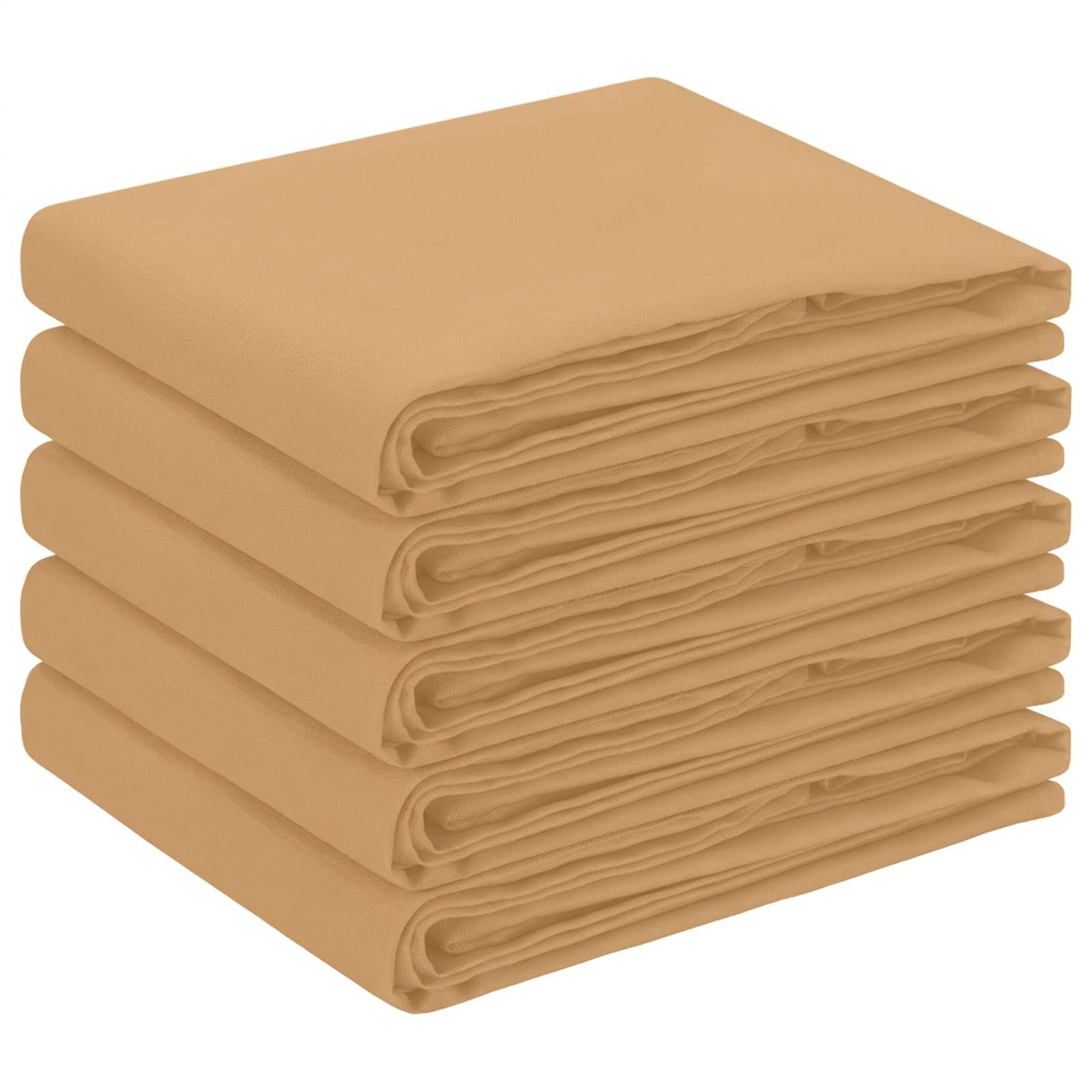 Tovaglia da Tavolo 5 pz Beige 140 x 220 cm Poliestere