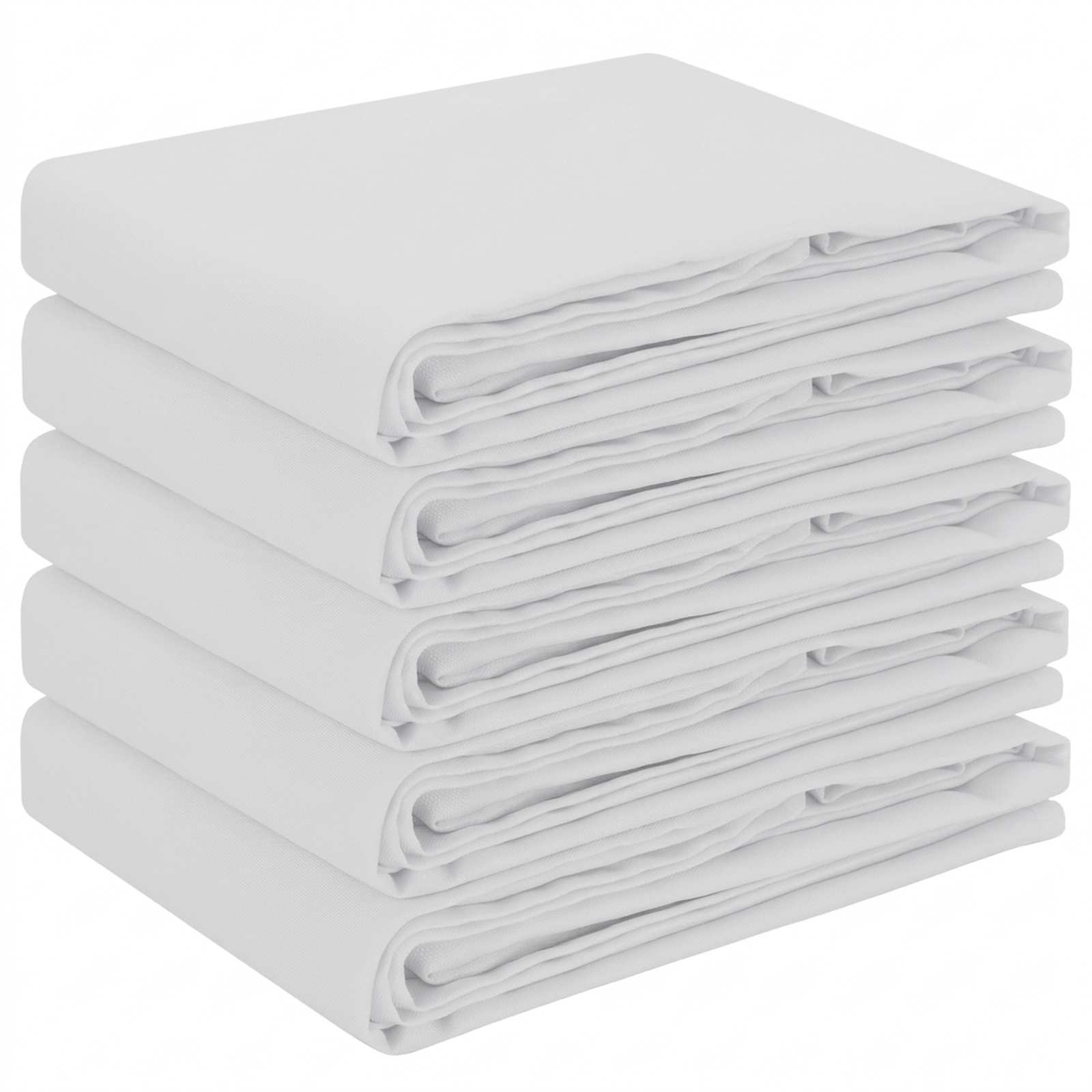 Tovaglia da Tavolo 5 pz Bianco 140 x 220 cm Poliestere