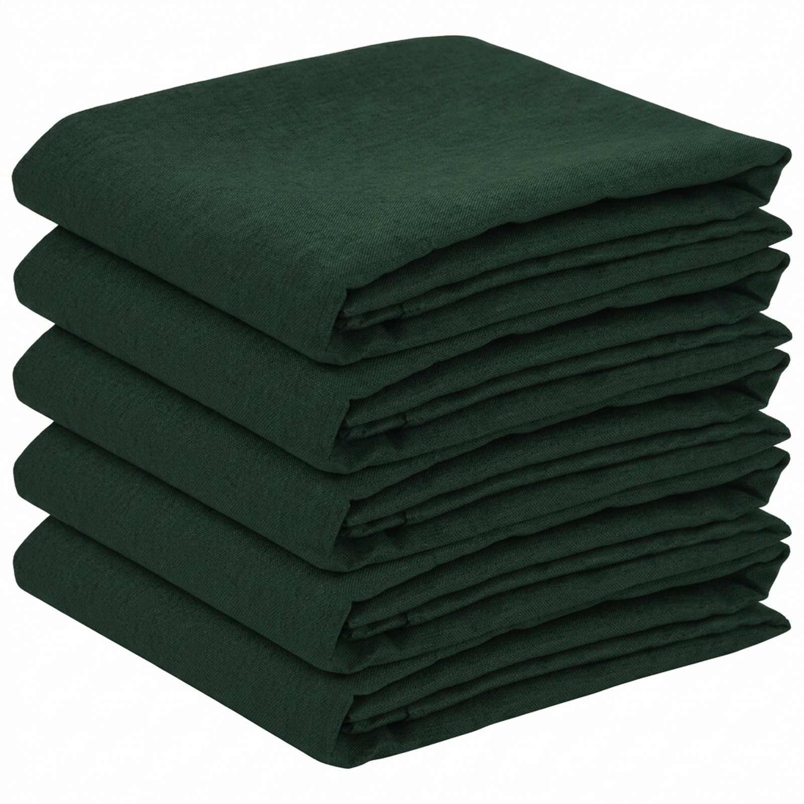 Tovaglia da Tavolo 5 pz Rotondo Verde Scuro Ø 160 cm