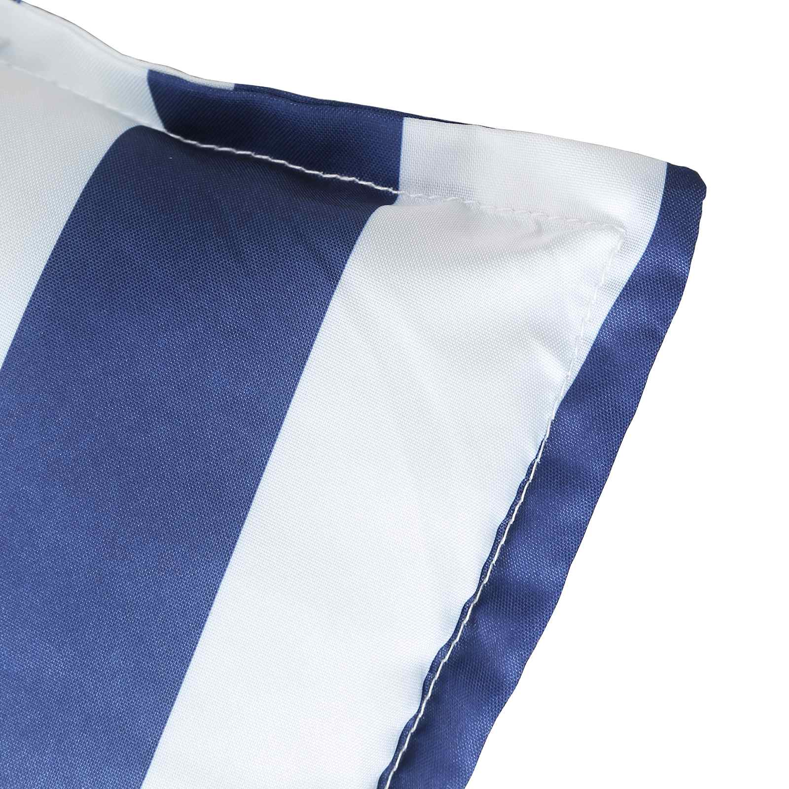Cuscino da Esterno 6 pz Tessuto Blu e Bianco 120 x 50 x 7 cm