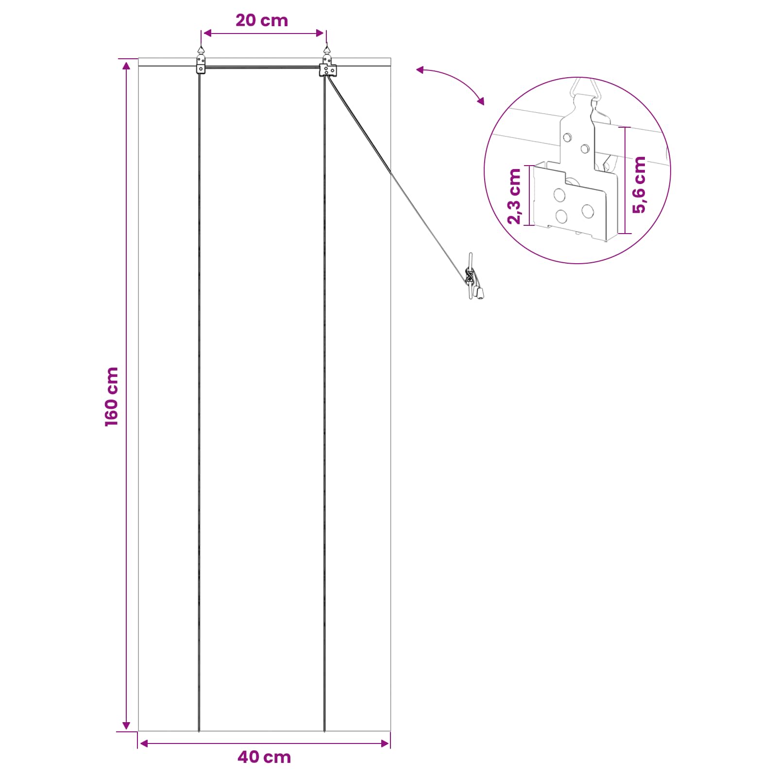Tenda a rullo Naturale 40 x 160 cm Bambù