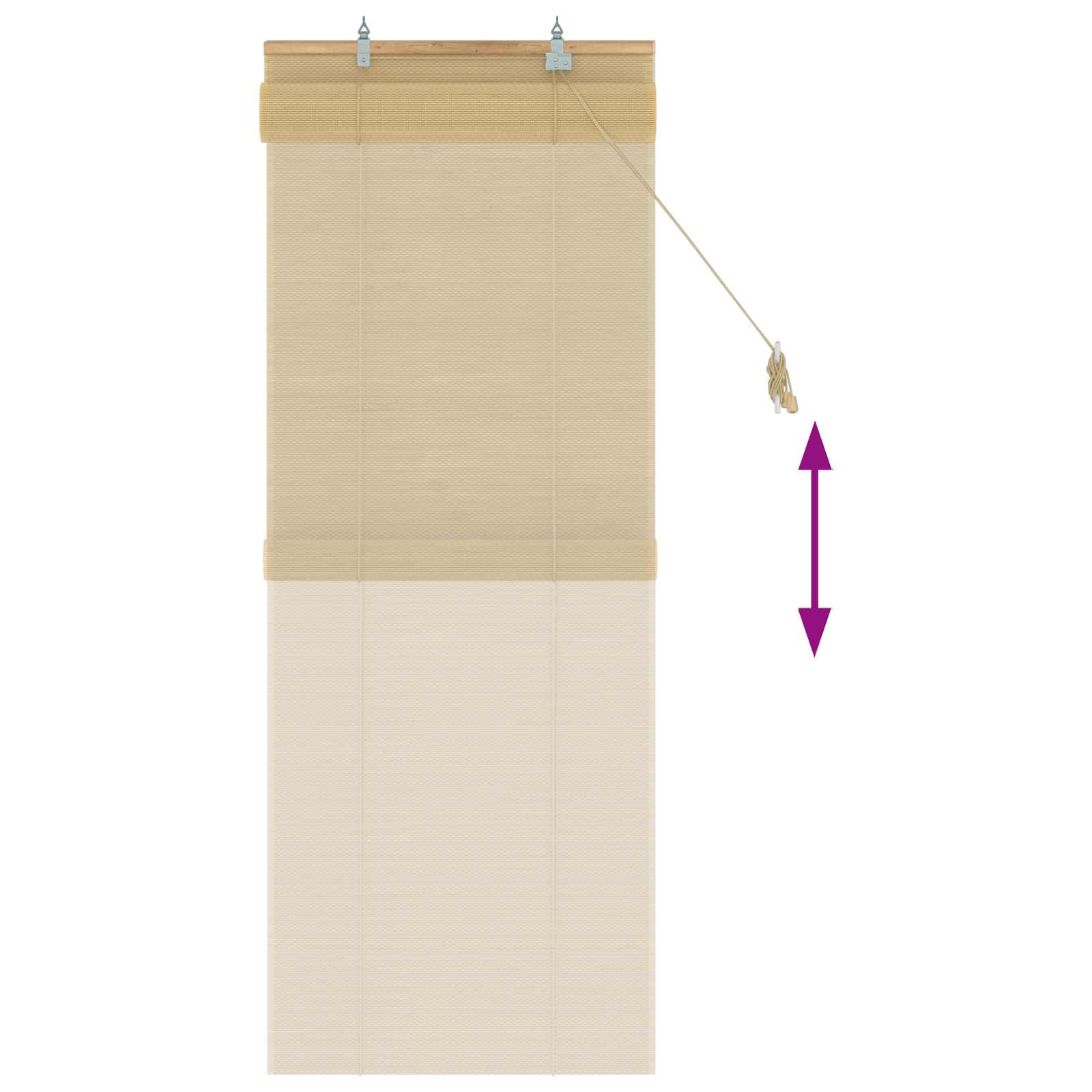 Tenda a rullo Naturale 60 x 160 cm Bambù