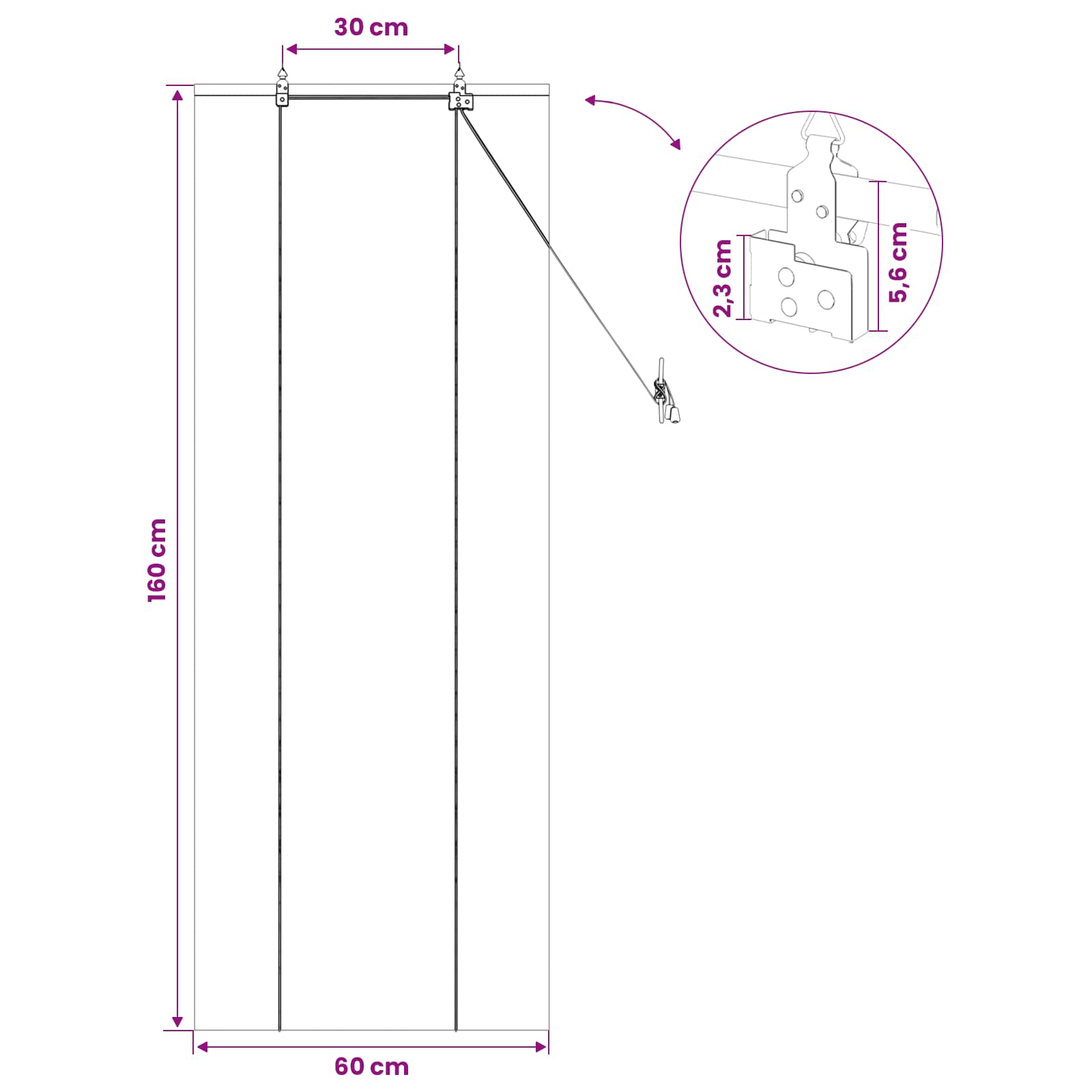 Tenda a rullo Naturale 60 x 160 cm Bambù