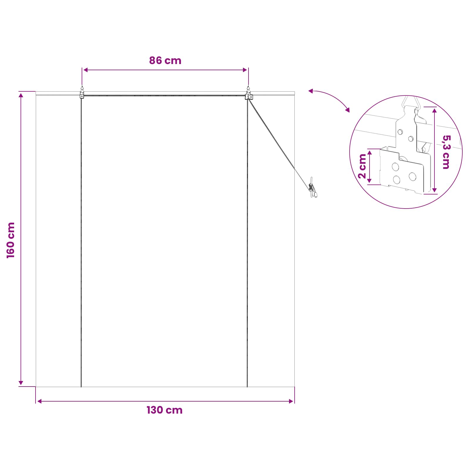 Tenda a rullo Naturale 130 x 160 cm Bambù
