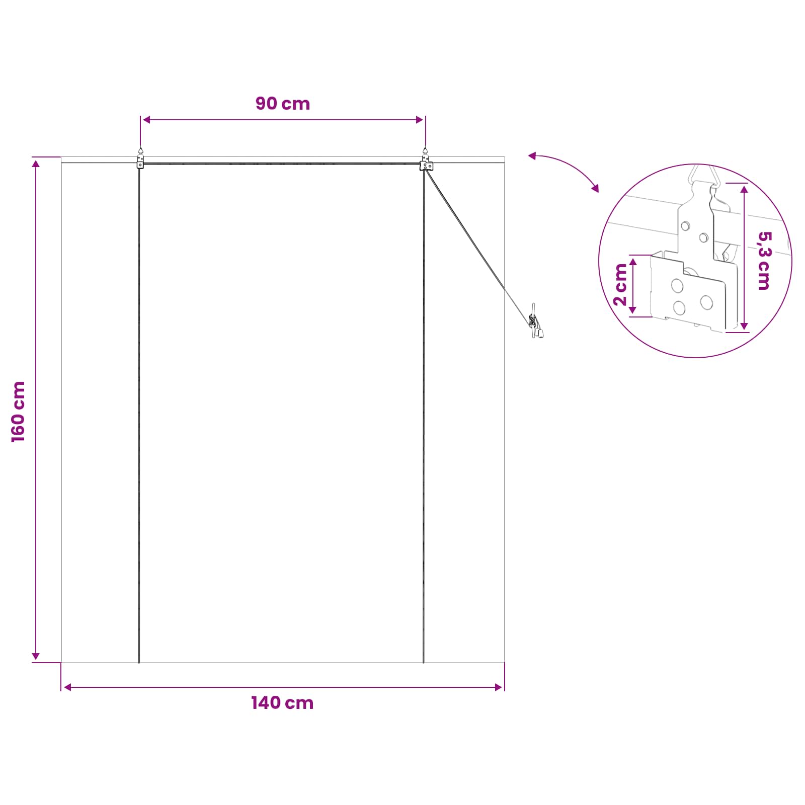 Tenda a rullo Naturale 140 x 160 cm Bambù