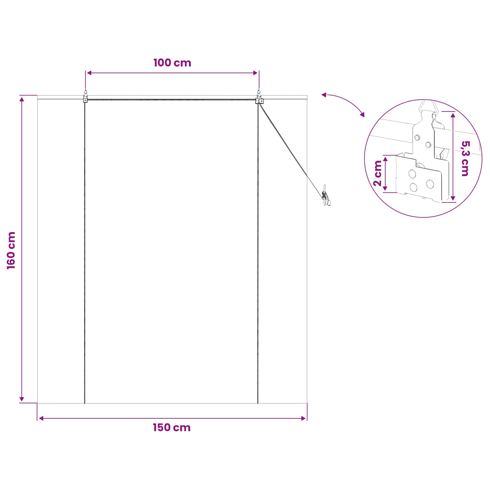 Tenda a rullo Naturale 150 x 160 cm Bambù