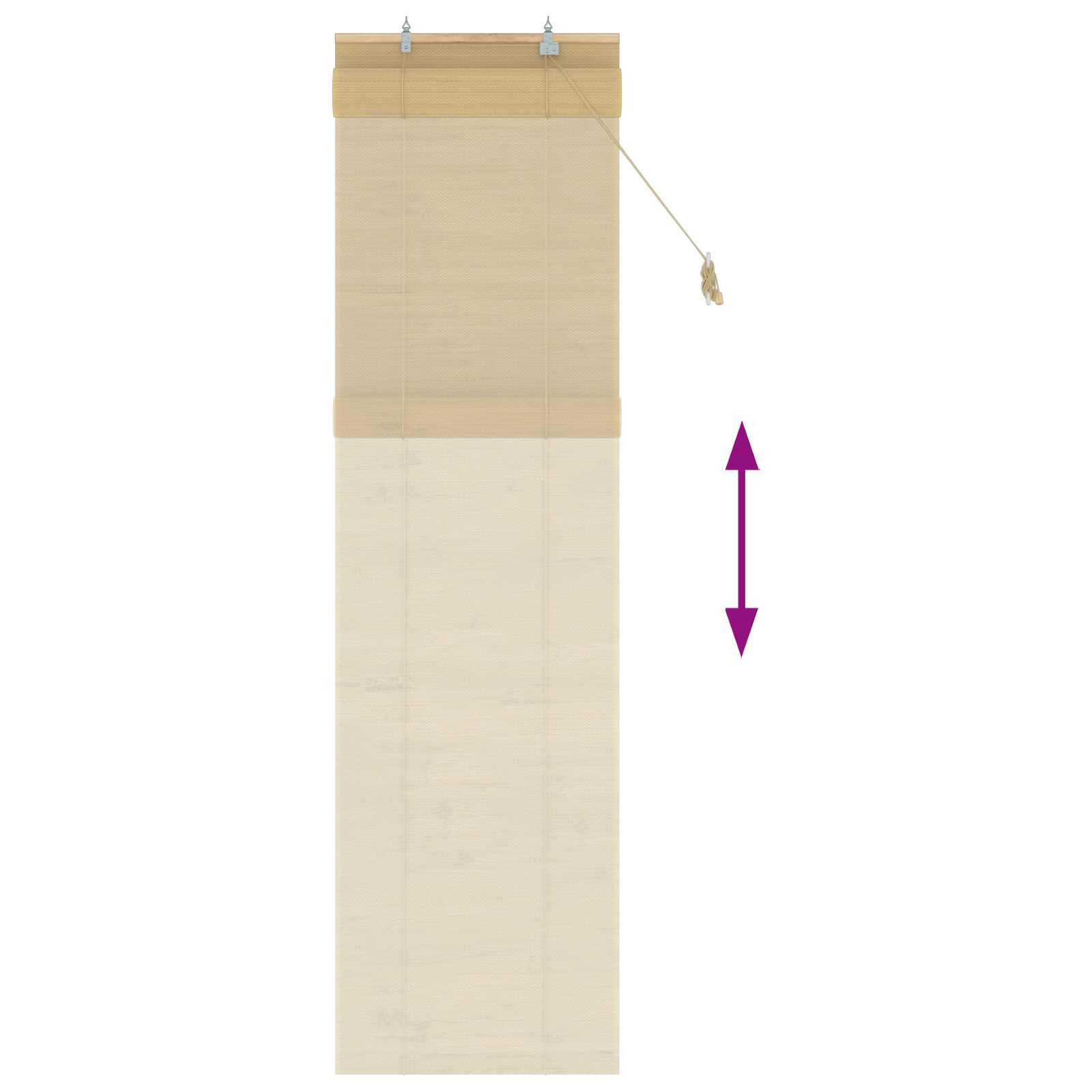 Tenda a rullo Naturale 50 x 220 cm Bambù