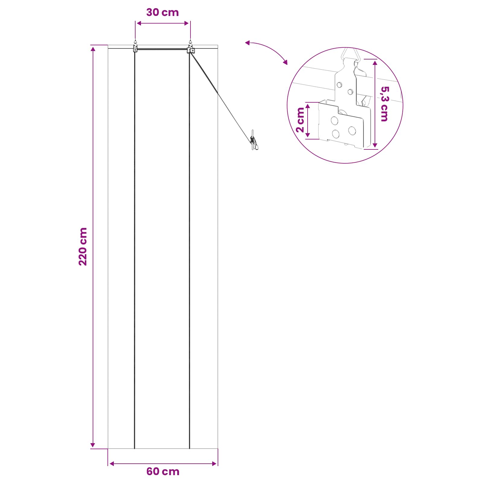 Tenda a rullo Naturale 60 x 220 cm Bambù
