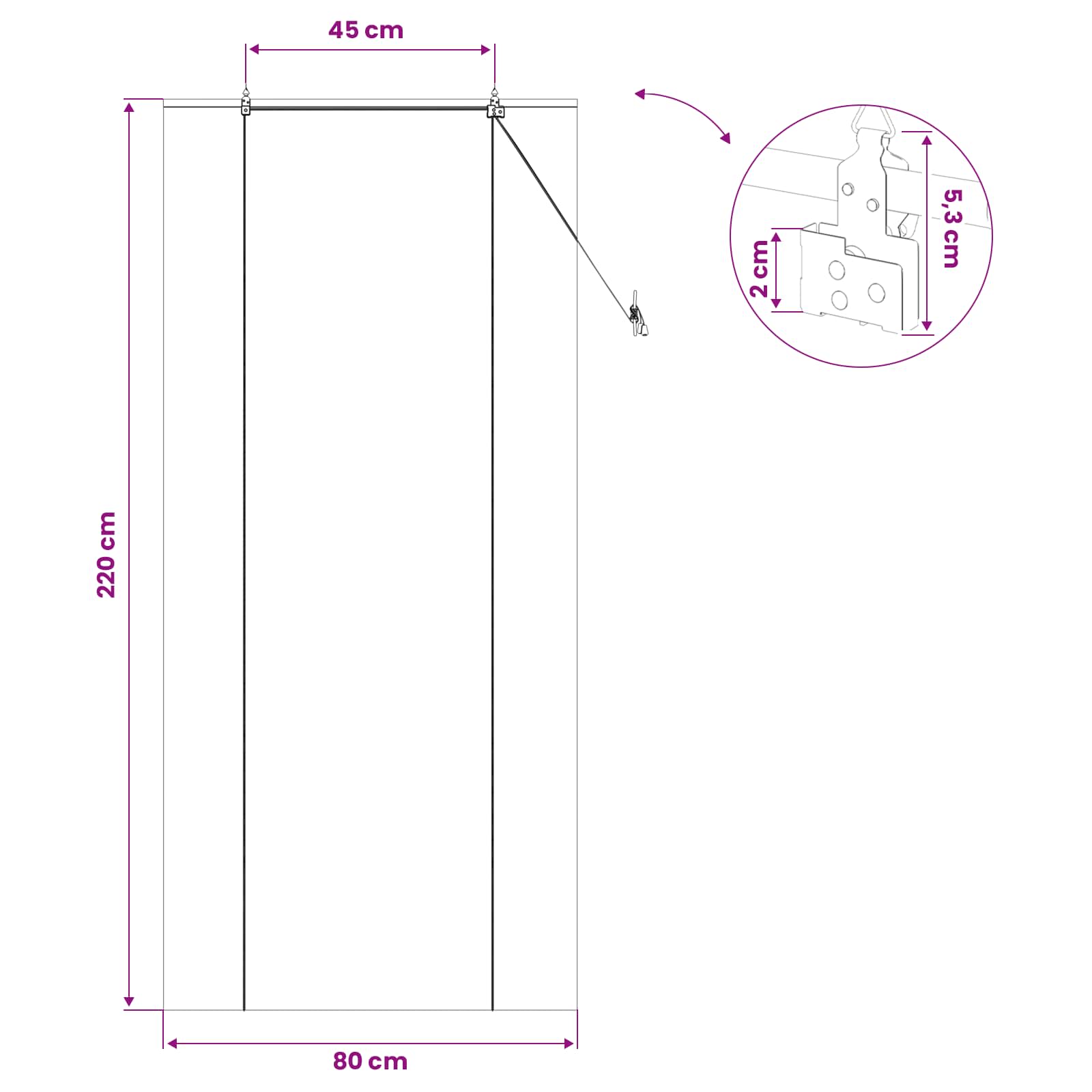 Tenda a rullo Naturale 80 x 220 cm Bambù