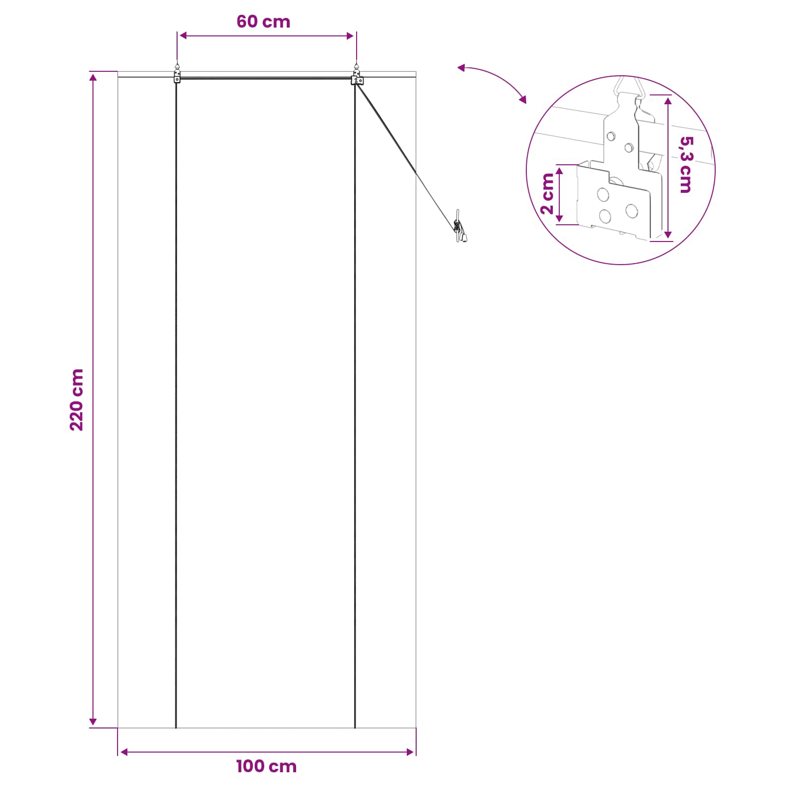 Tenda a rullo Naturale 100 x 220 cm Bambù