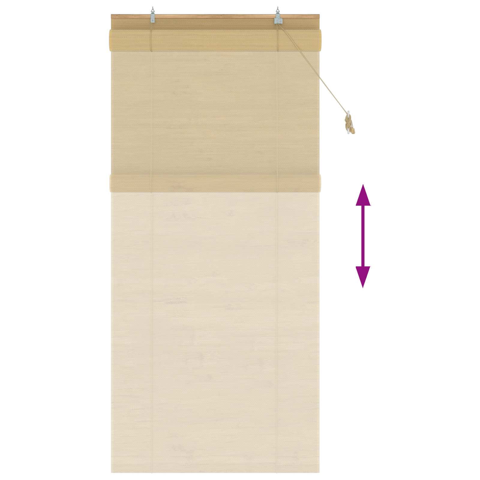 Tenda a rullo Naturale 120 x 220 cm Bambù