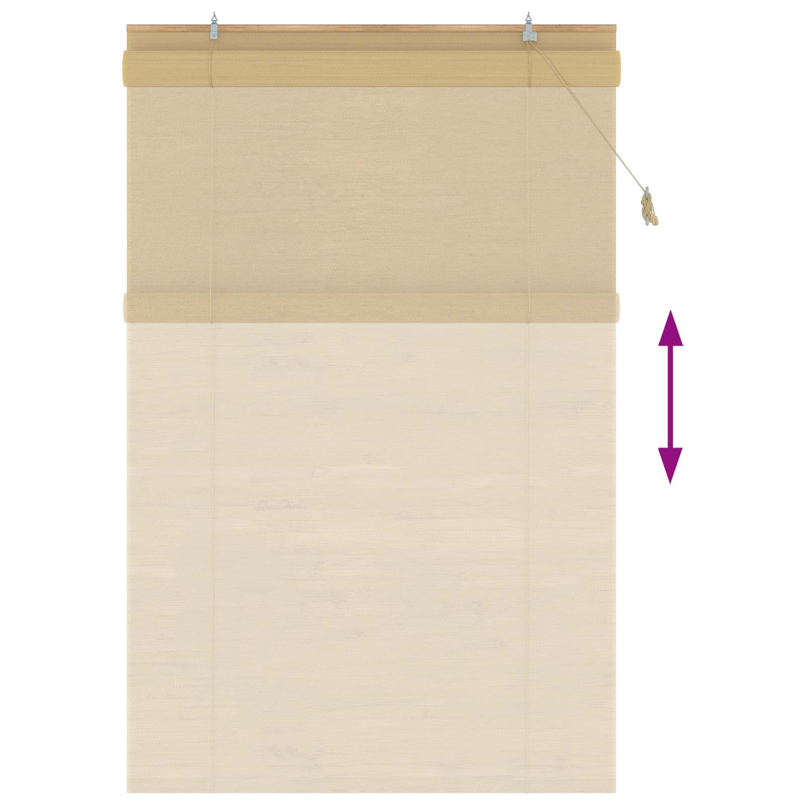 Tenda a rullo Naturale 140 x 220 cm Bambù
