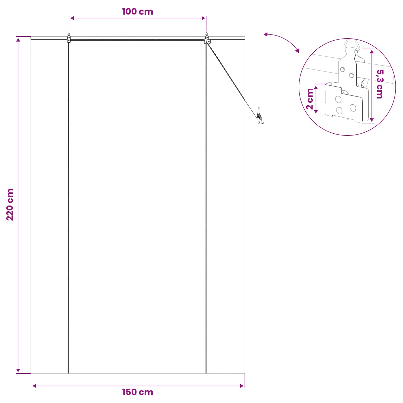 Tenda a rullo Naturale 150 x 220 cm Bambù