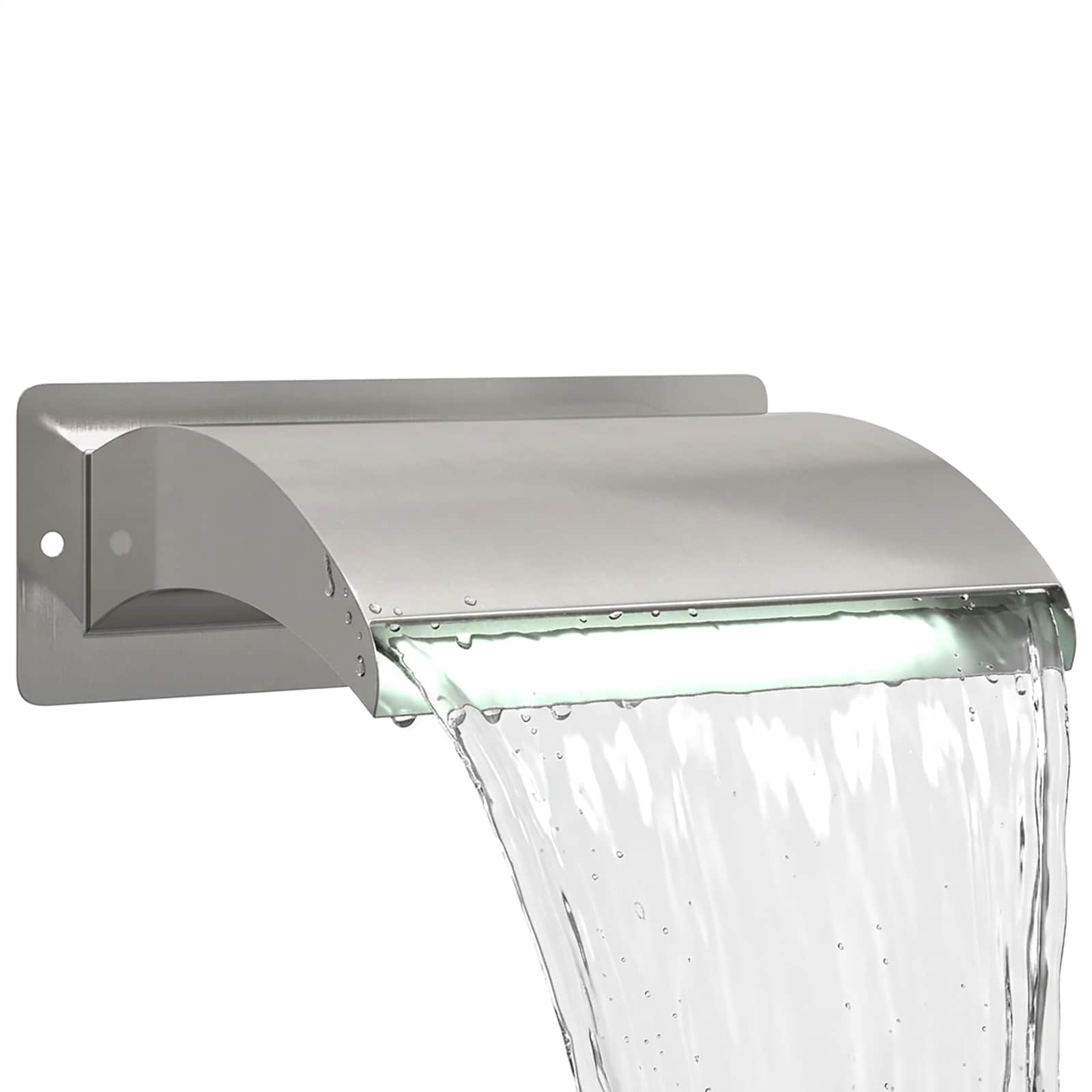 Cascata da Piscina con Luce LED Acciaio Inox 304 30 x 9 x 26 cm