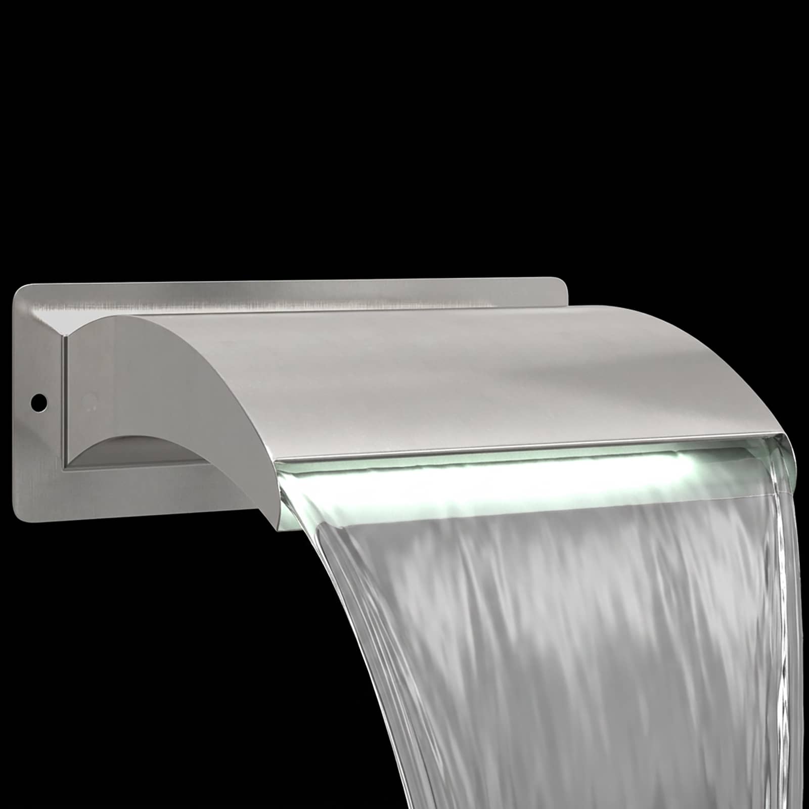 Cascata da Piscina con Luce LED Acciaio Inox 304 30 x 9 x 26 cm