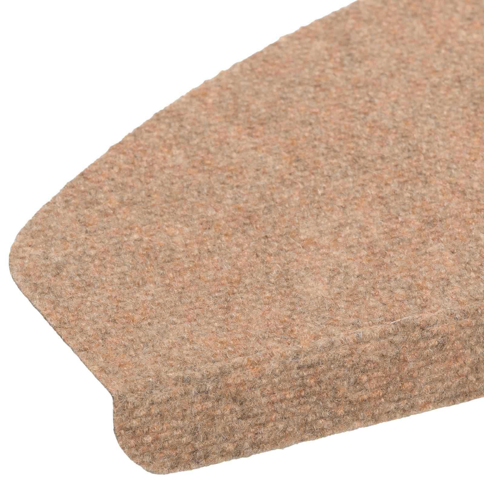 Tappetini per scale autoadesivi 15 pz 80 x 24,5 x 3,5 cm Beige