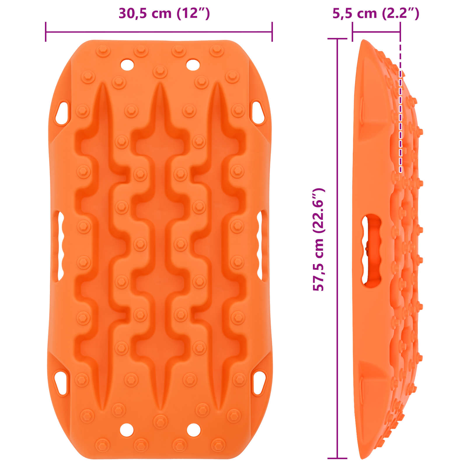 Pannello di trazione 2 pz Arancione 57,5x30,5x5,5 cm