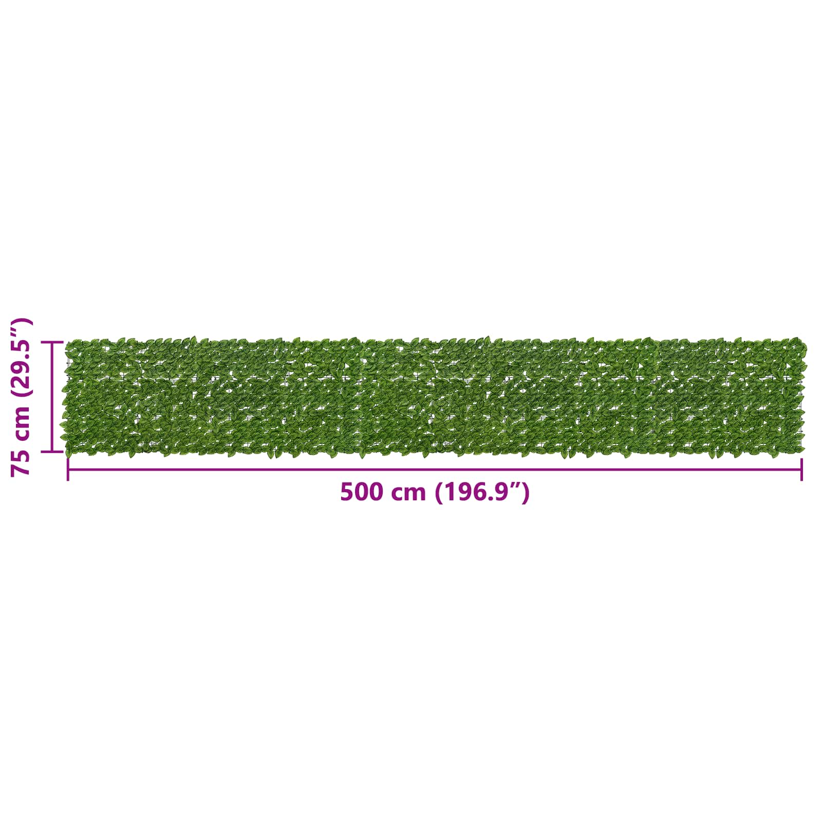 Schermo per balcone con foglie Verde e Giallo 500 x 75 cm