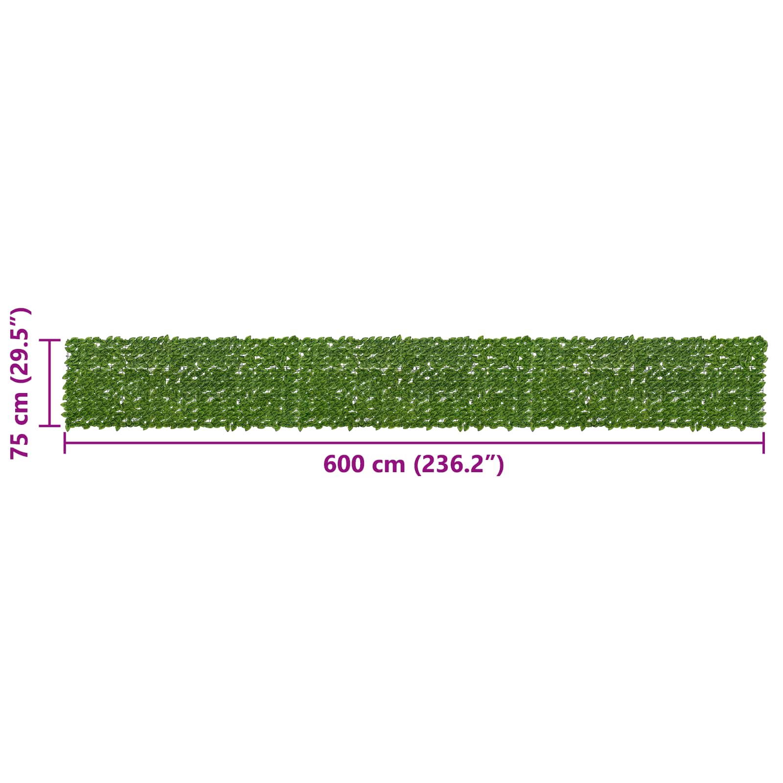 Schermo per balcone con foglie Verde e Giallo 600 x 75 cm