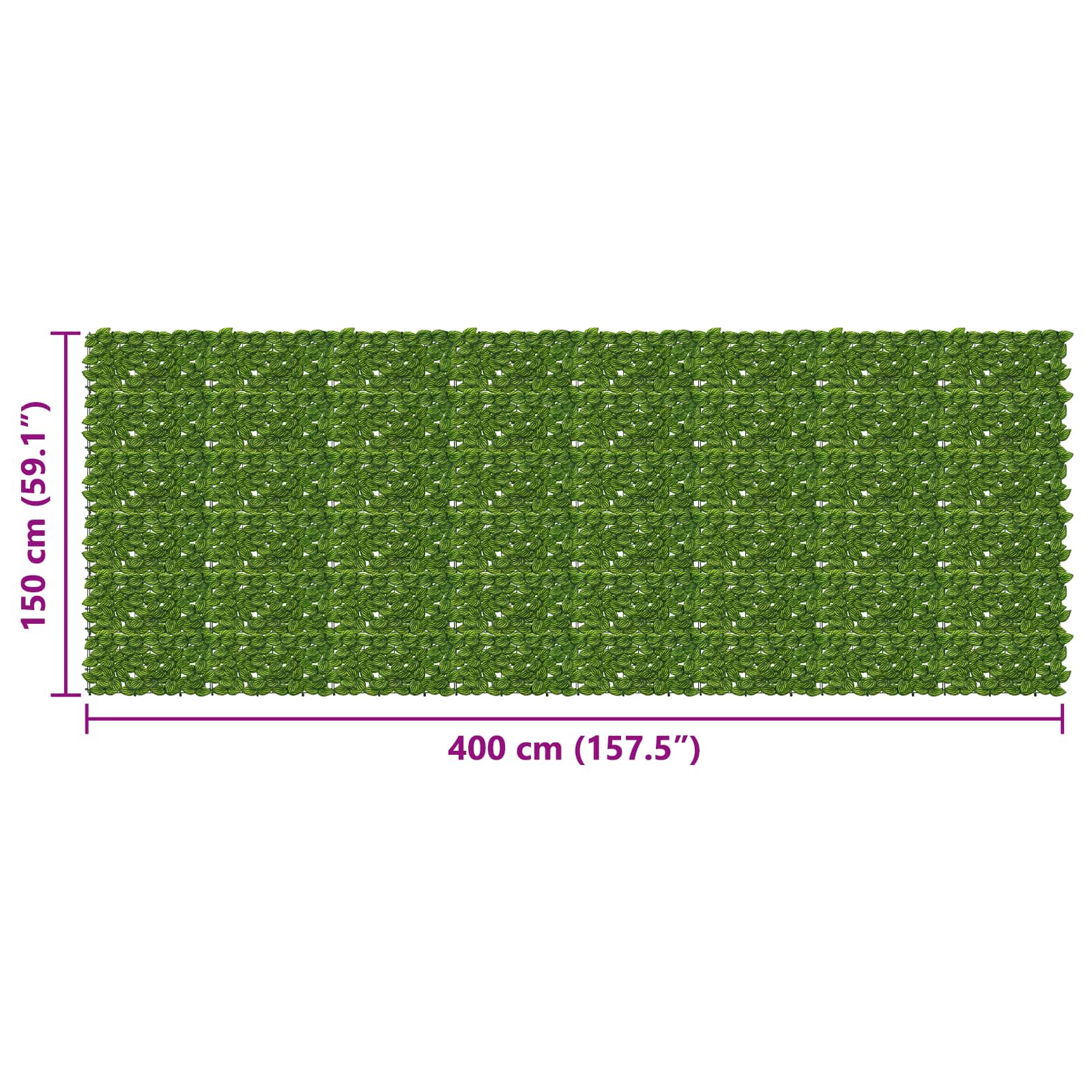 Schermo per balcone con foglie Verde e Giallo 400 x 150 cm