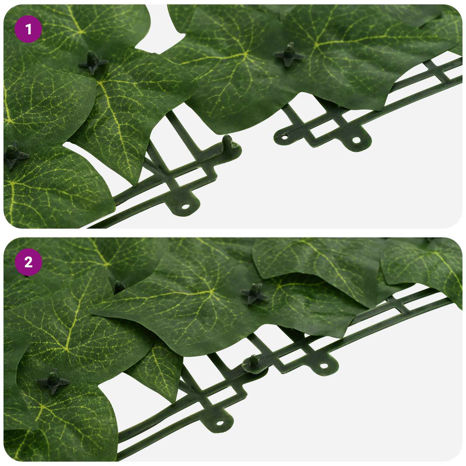 Schermo per balcone con foglie Verde 200 x 75 cm