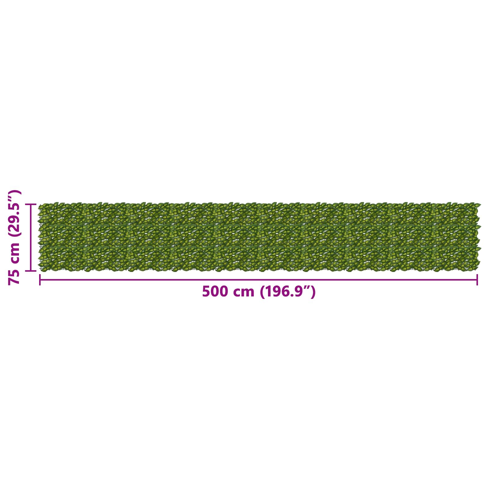 Schermo per balcone con foglie Verde e Giallo 500 x 75 cm