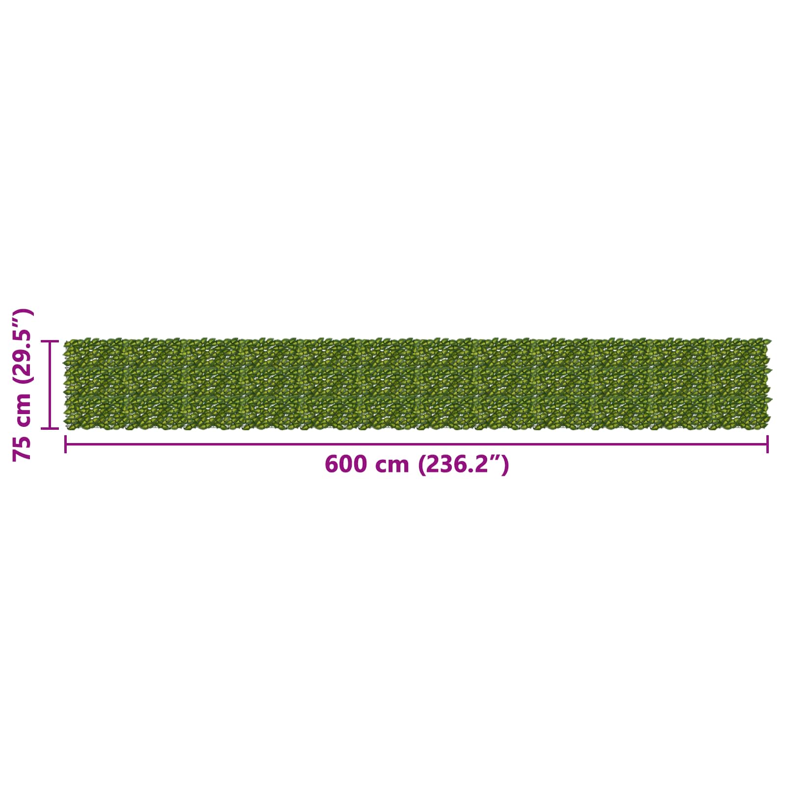 Schermo per balcone con foglie Verde e Giallo 600 x 75 cm
