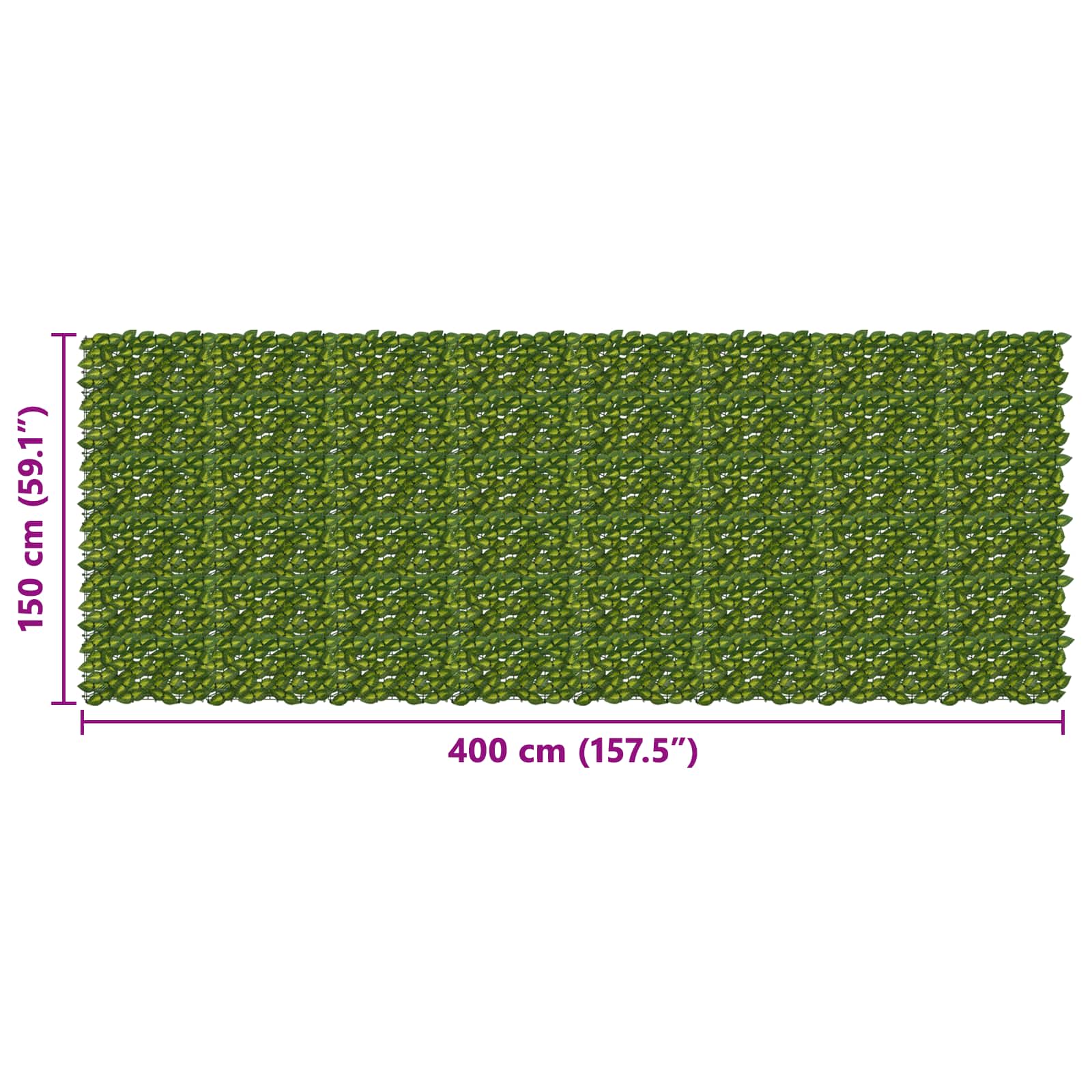 Schermo per balcone con foglie Verde e Giallo 400 x 150 cm