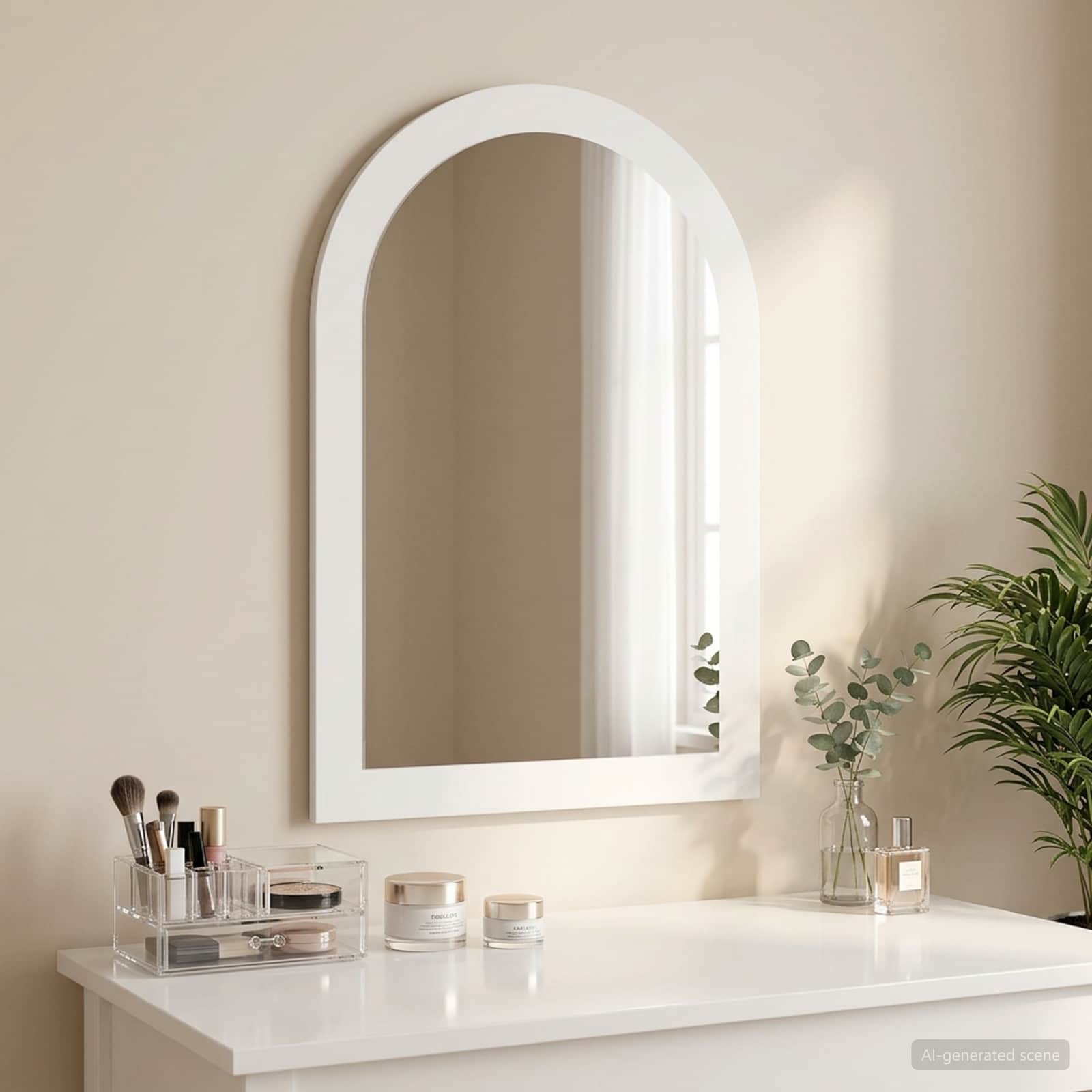 Specchio FAUSKE Bianco 43 x 3,5 x 77 cm Solo per uso interno