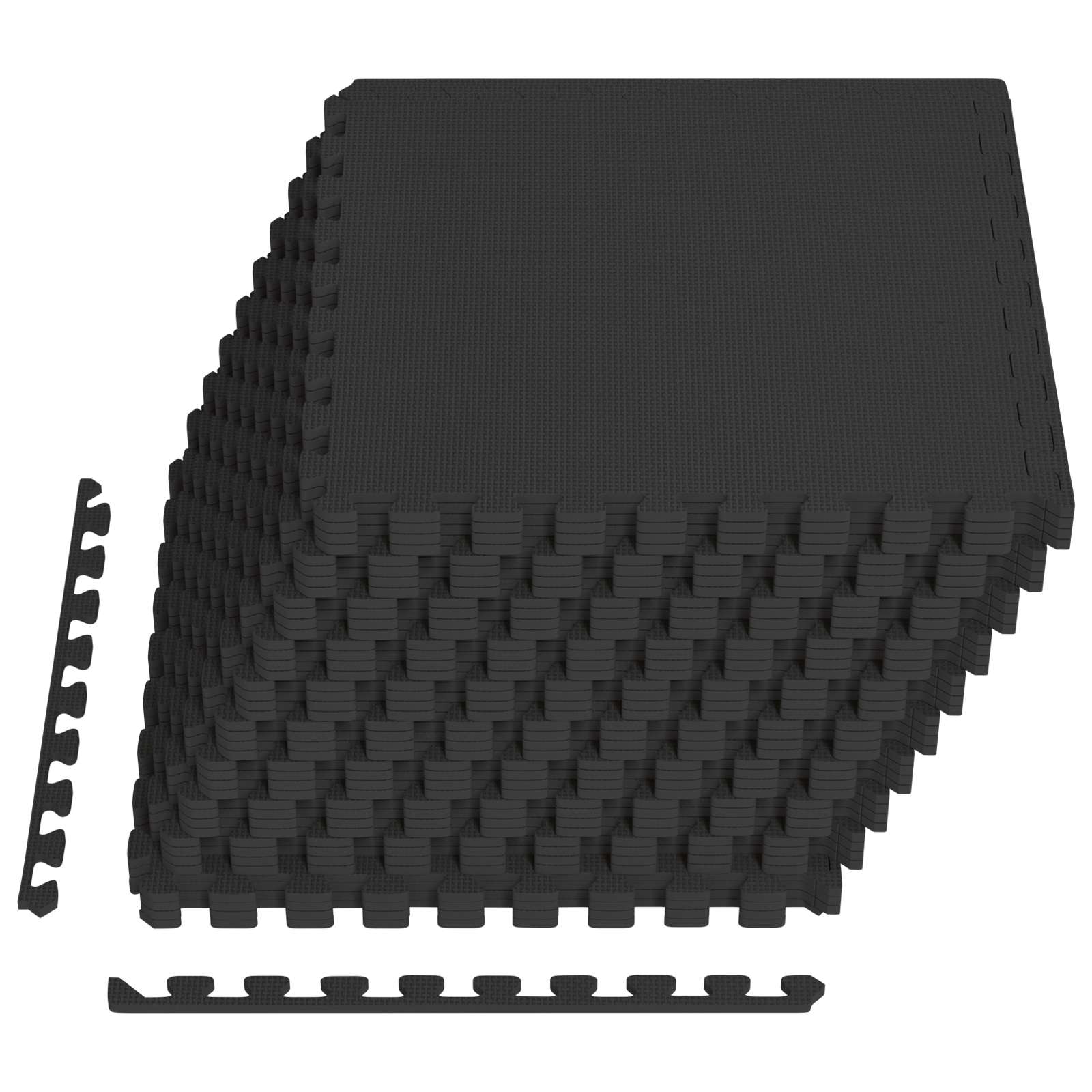 Tappeti 40 pz Nero 14,4 m² Schiuma EVA