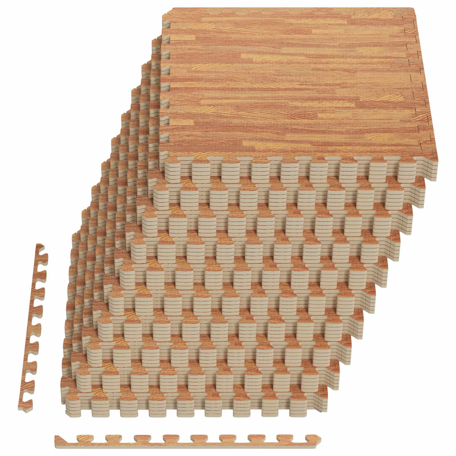 Tappeti 50 pz legno 18 m² Schiuma EVA