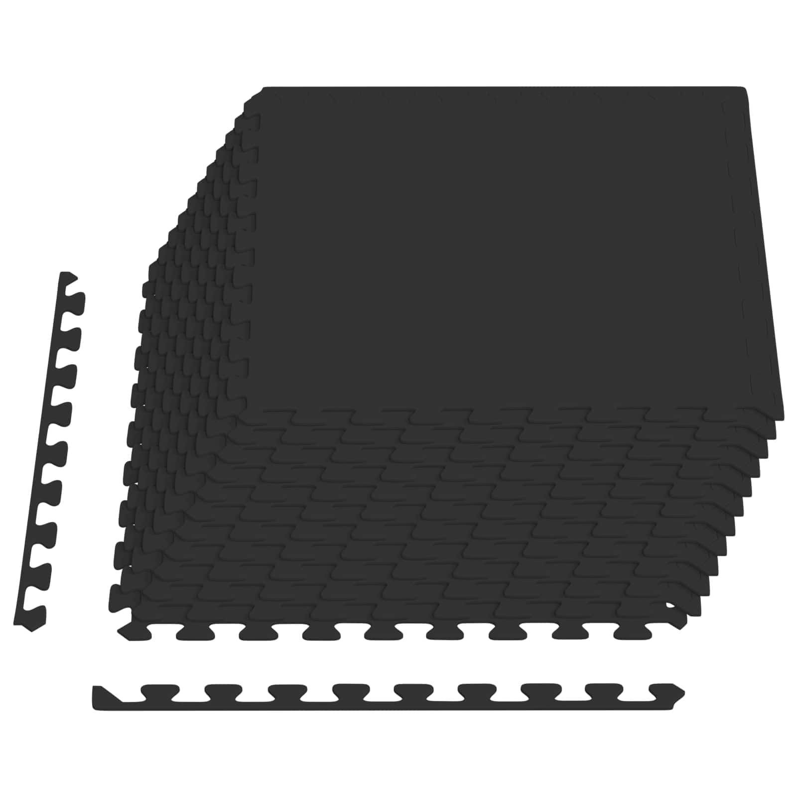 Tappeti 12 pz Nero 4,32 m² Schiuma EVA