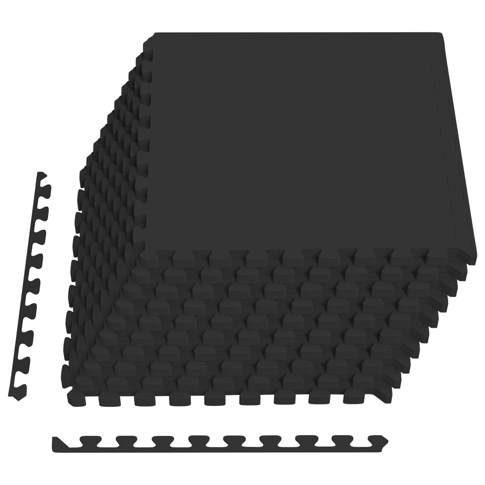 Tappeti 50 pz Nero 18 m² Schiuma EVA