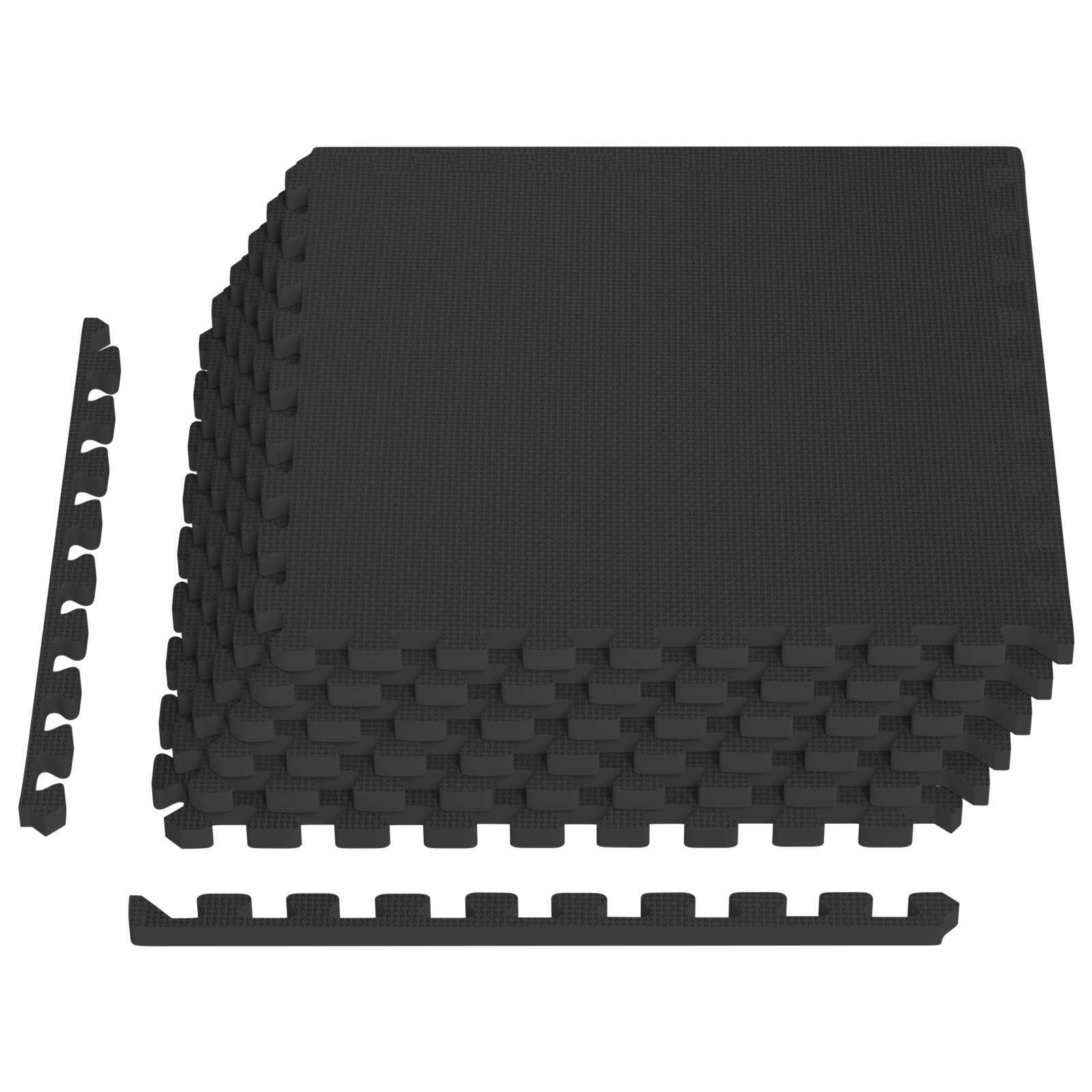 Tappeti 6 pz Nero 2,16 m² Schiuma EVA