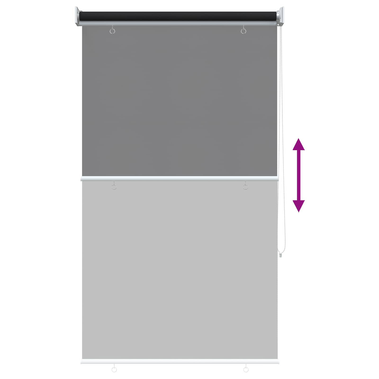 Tenda da sole a rullo con protezione UV Antracite Poliestere