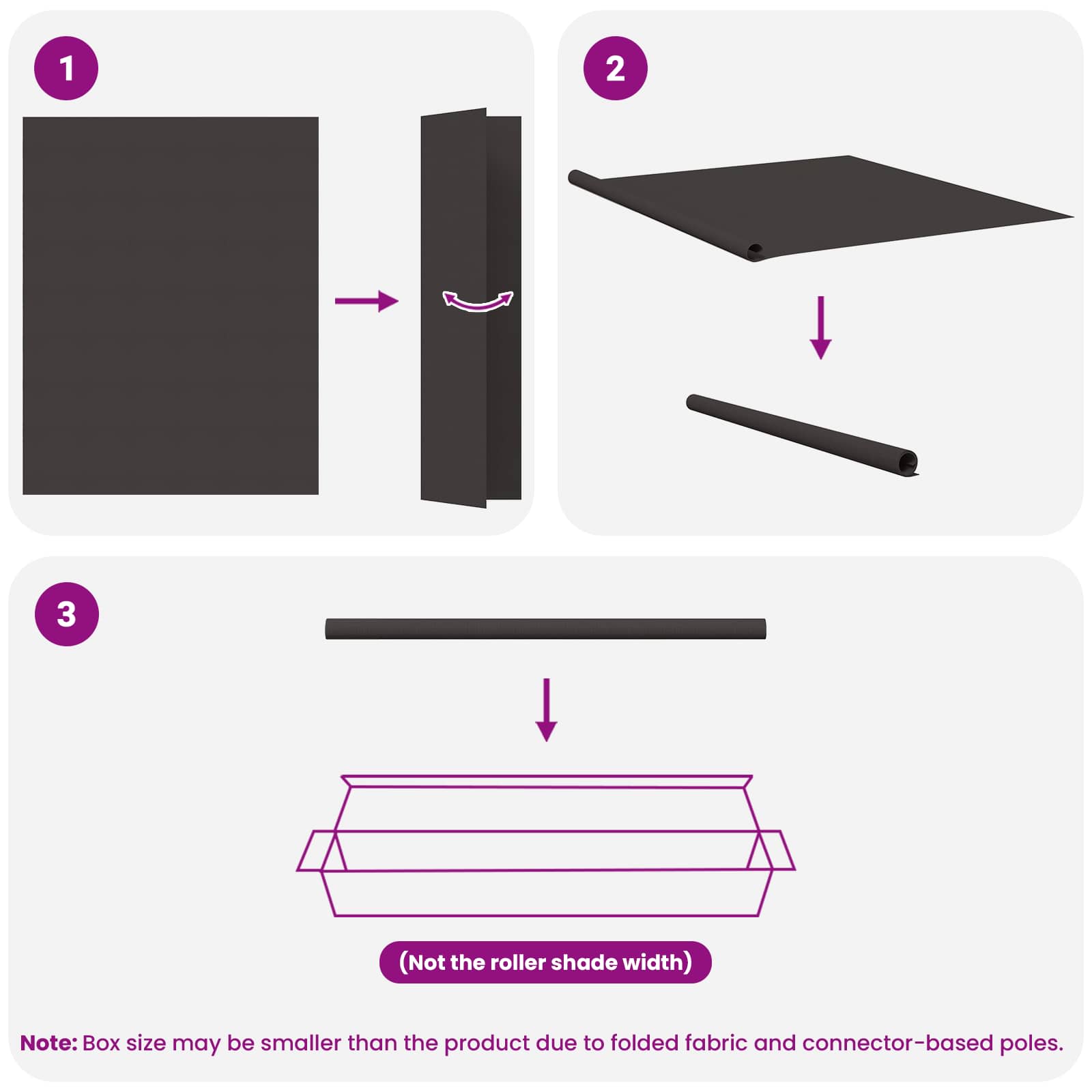 Tenda da sole a rullo con protezione UV Antracite Poliestere