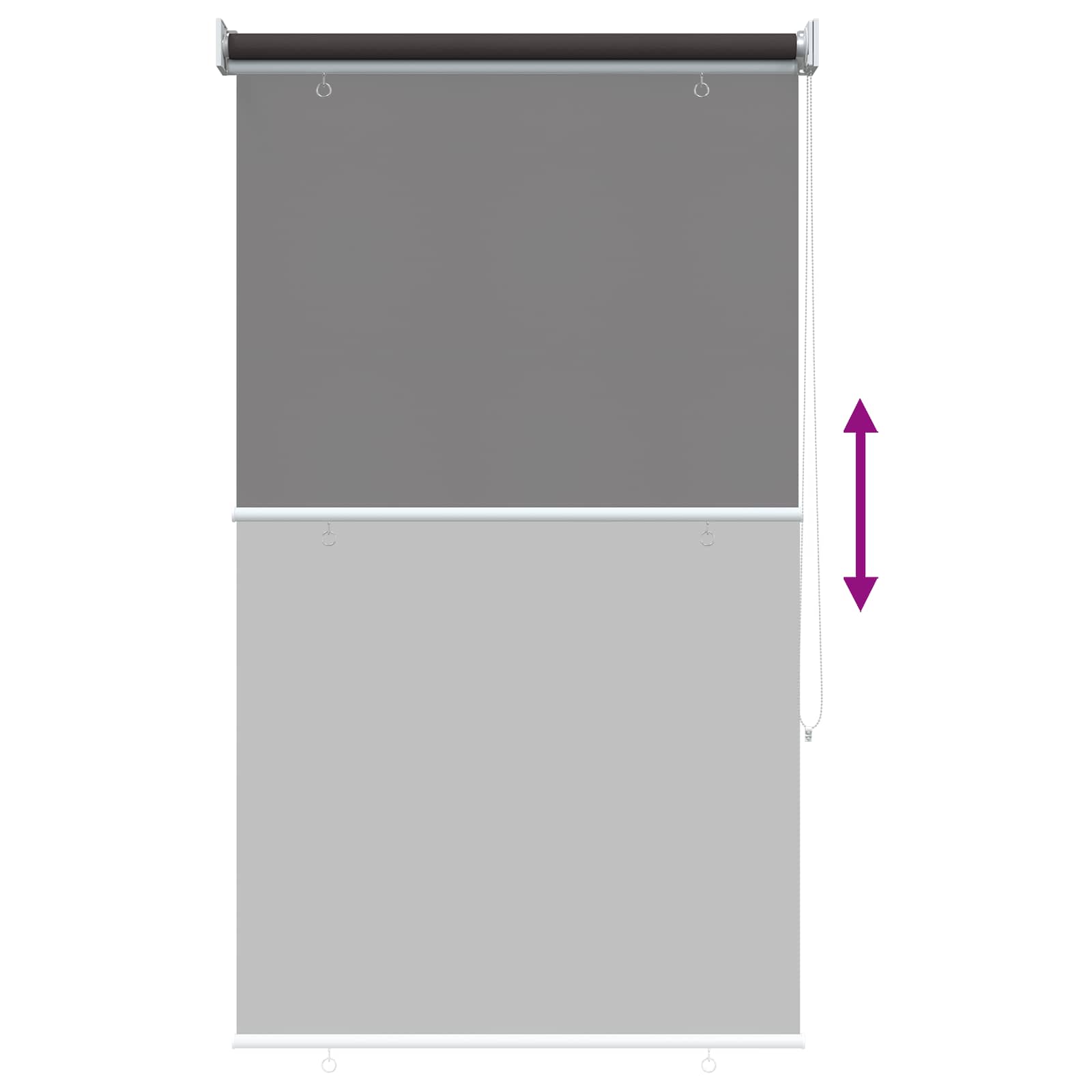 Tenda da sole a rullo con protezione UV Antracite Poliestere