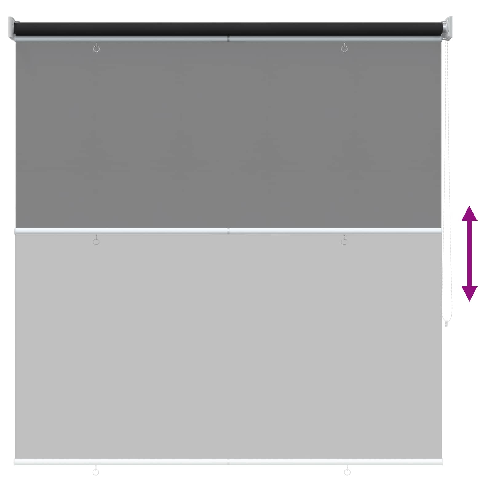Tenda da sole a rullo con protezione UV Antracite Poliestere