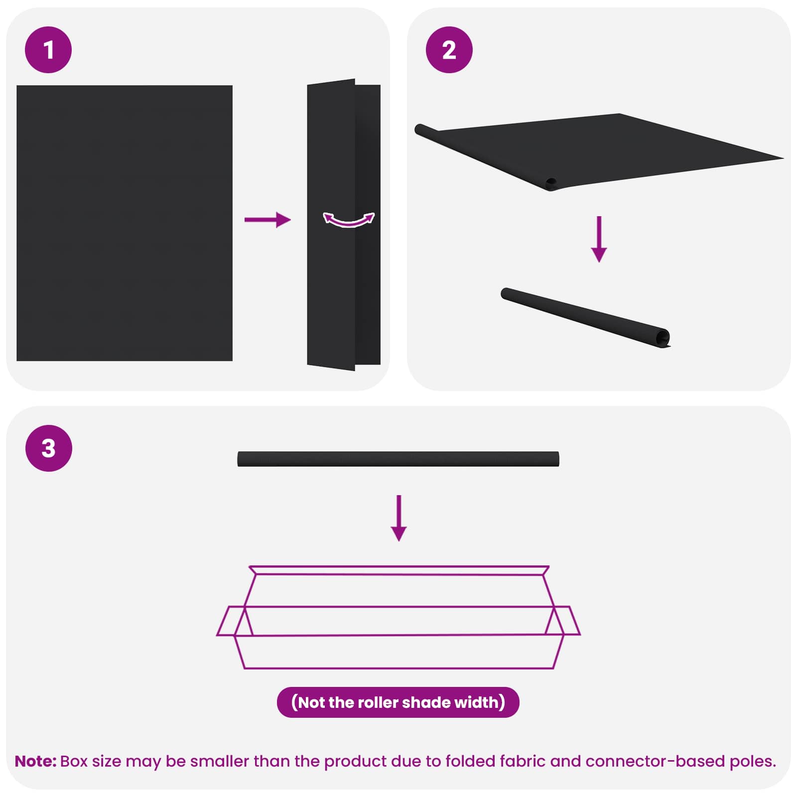Tenda da sole a rullo con protezione UV Antracite Poliestere