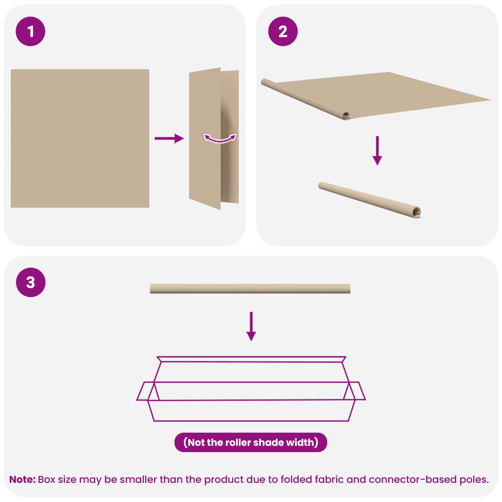 Tenda da sole a rullo con protezione UV Beige Poliestere
