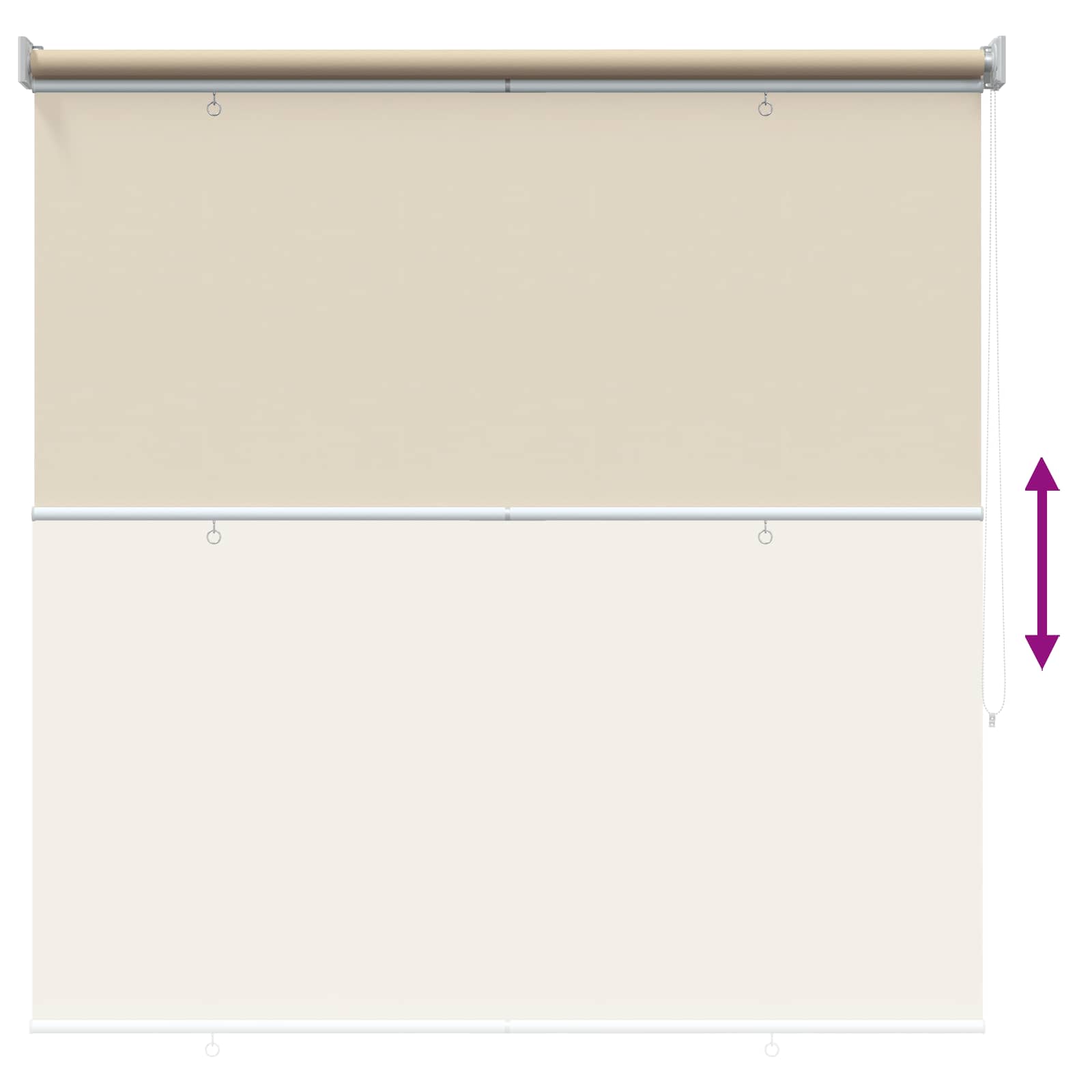 Tenda da sole a rullo con protezione UV Beige Poliestere