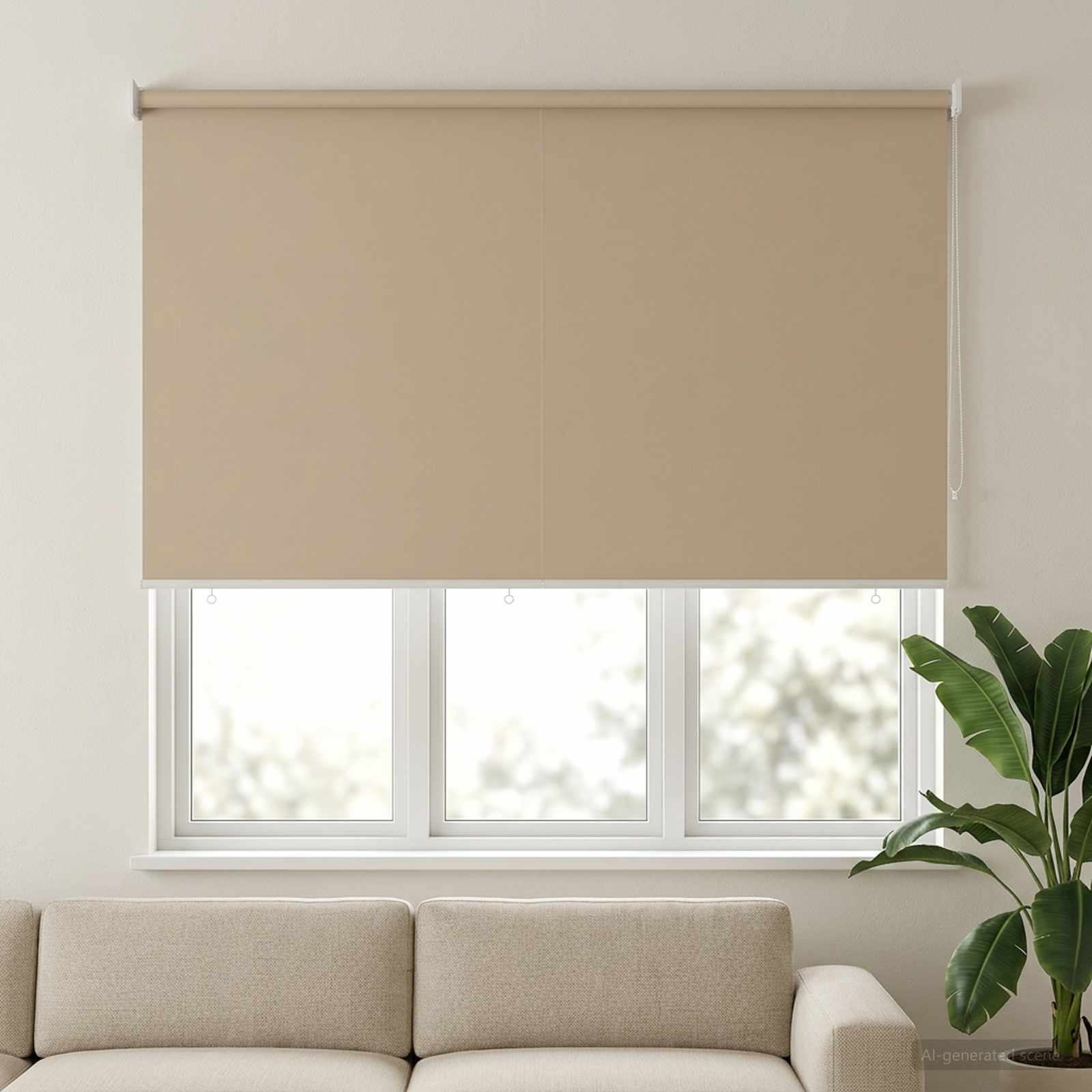 Tenda da sole a rullo con protezione UV Beige Poliestere