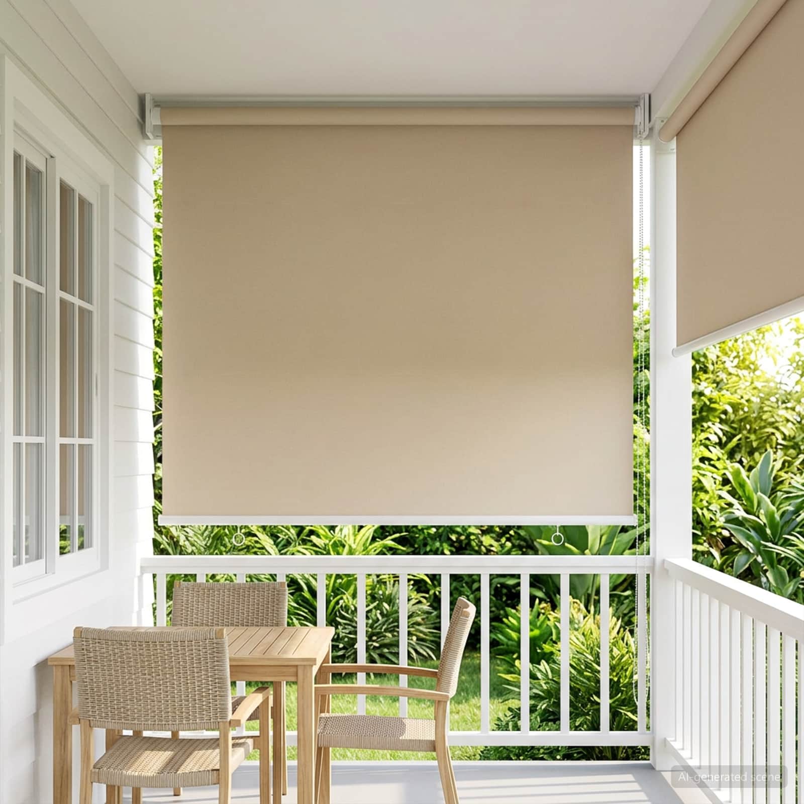 Tenda da sole a rullo con protezione UV Beige Poliestere