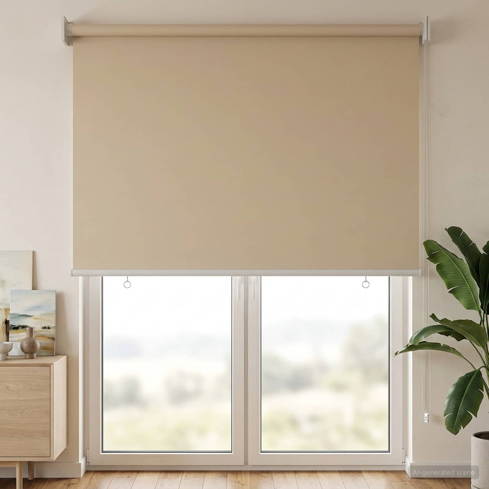Tenda da sole a rullo con protezione UV Beige Poliestere