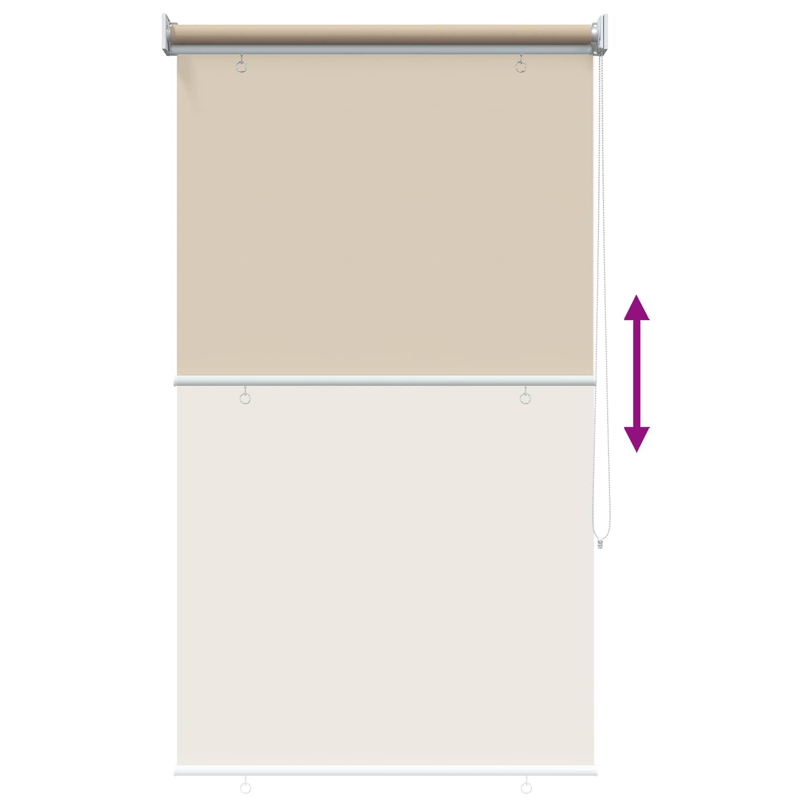 Tenda da sole a rullo con protezione UV Beige Poliestere