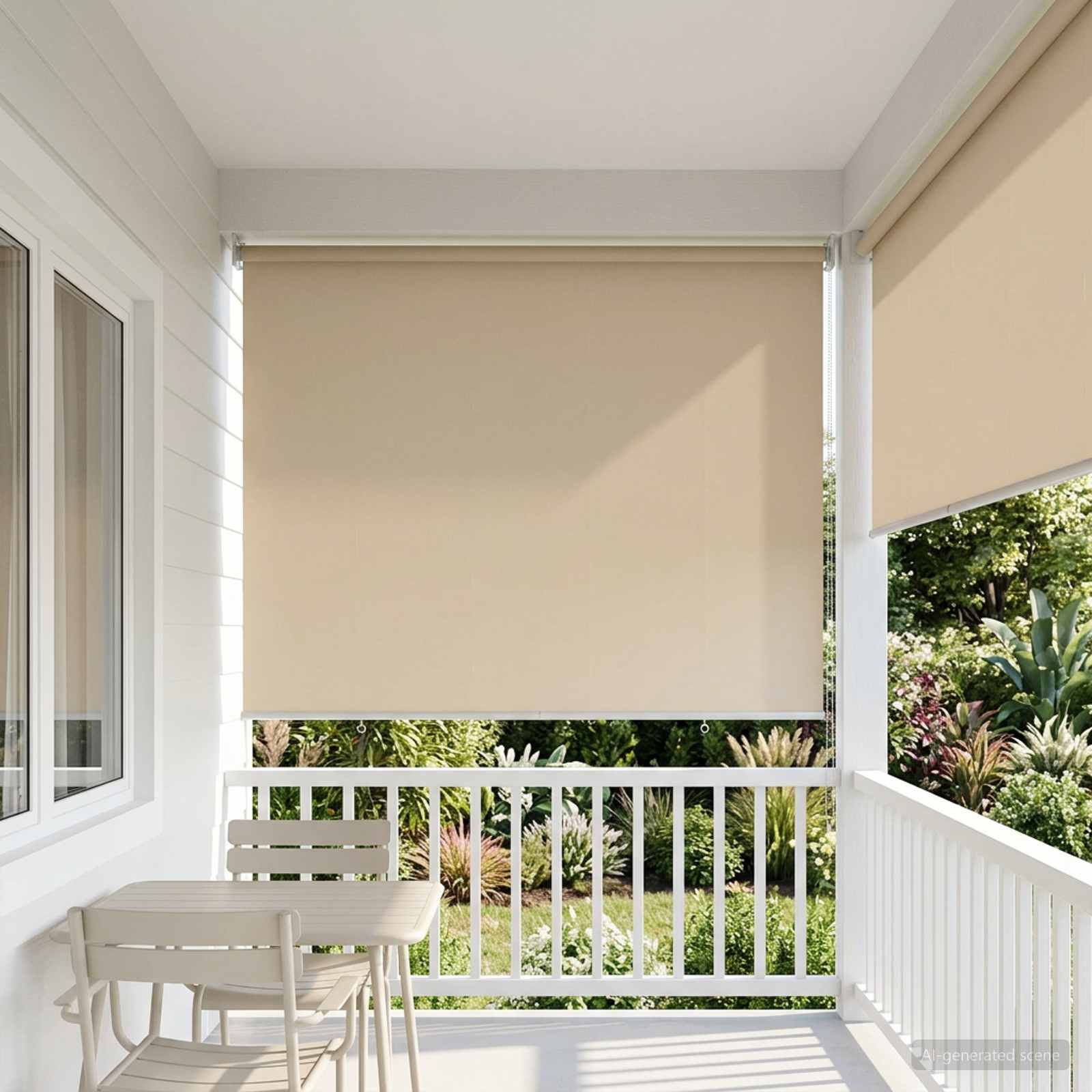 Tenda da sole a rullo con protezione UV Beige Poliestere