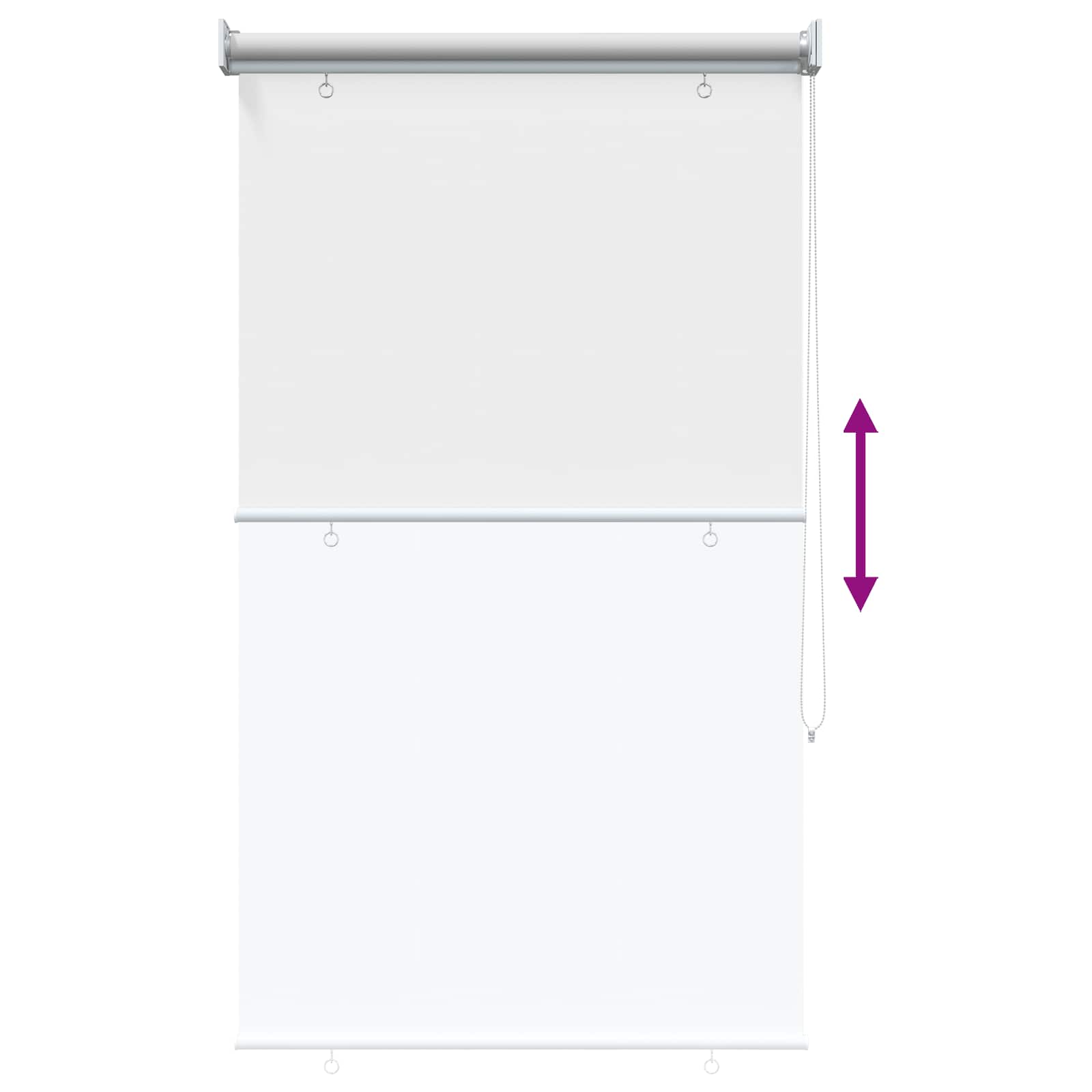 Tenda da sole a rullo con protezione UV Bianco Poliestere